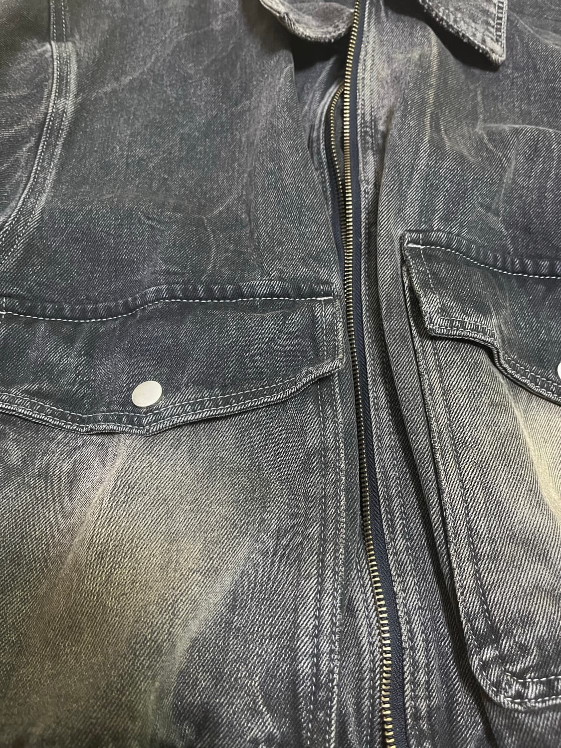 유랜 브라운 포켓 데님 자켓 상품이미지2