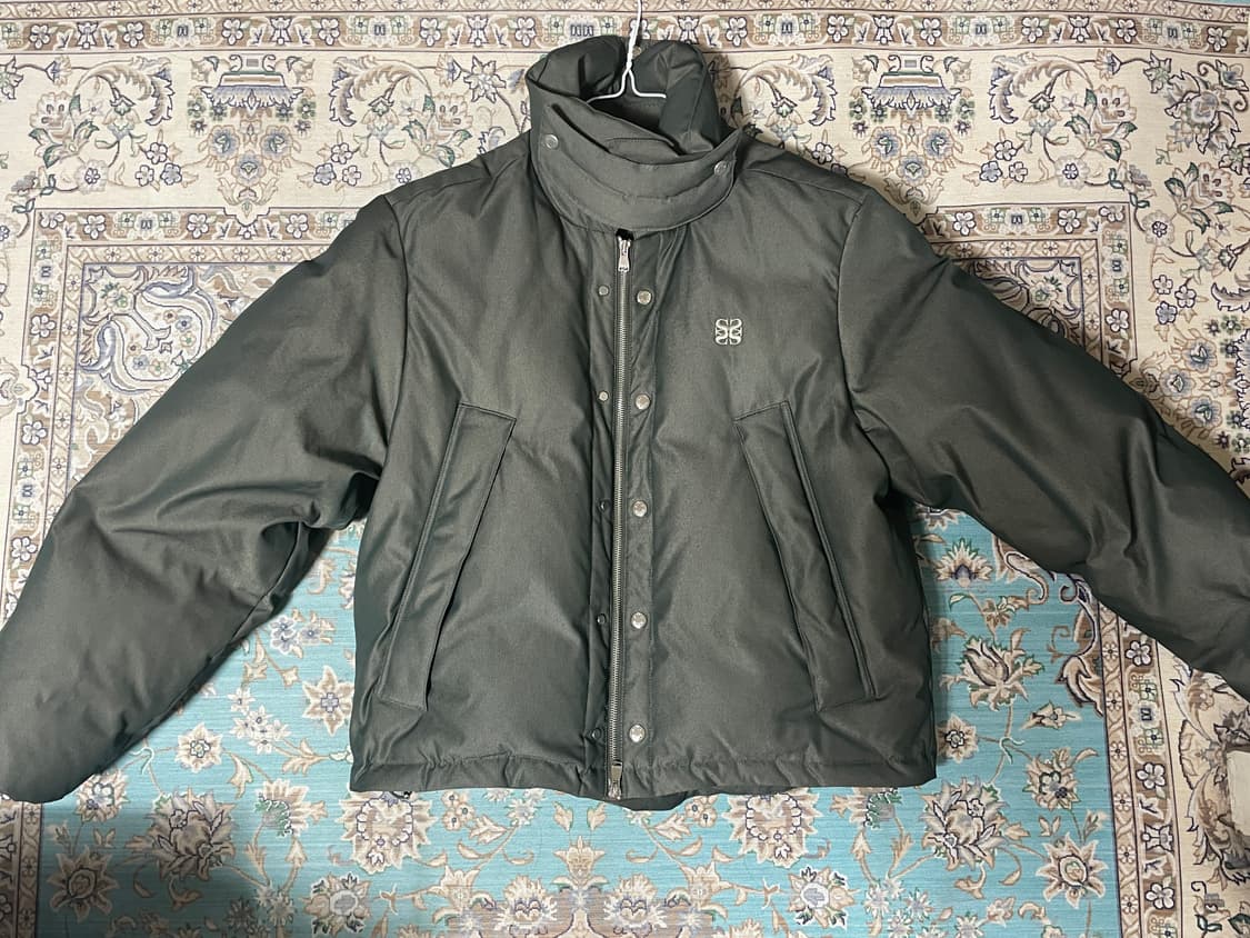 세터 래체 투 톤 다운 패딩 그린 브라운 (M) 상품이미지2