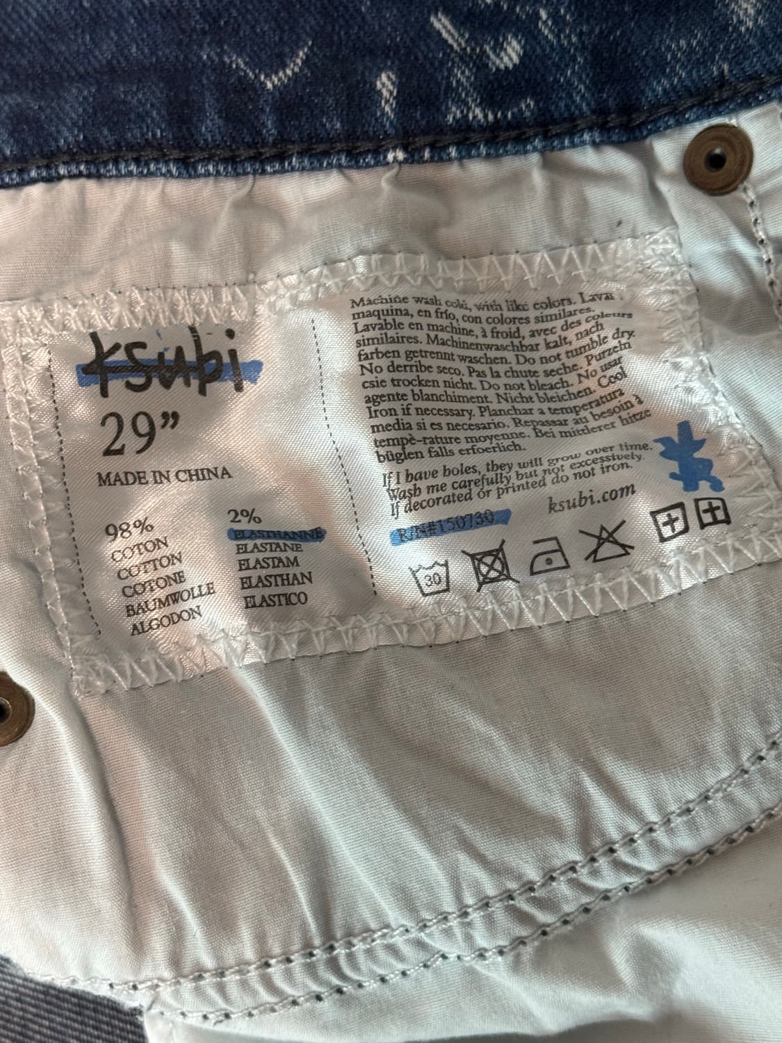 Ksubi jeans 수비 진 사이즈 29 상품이미지5