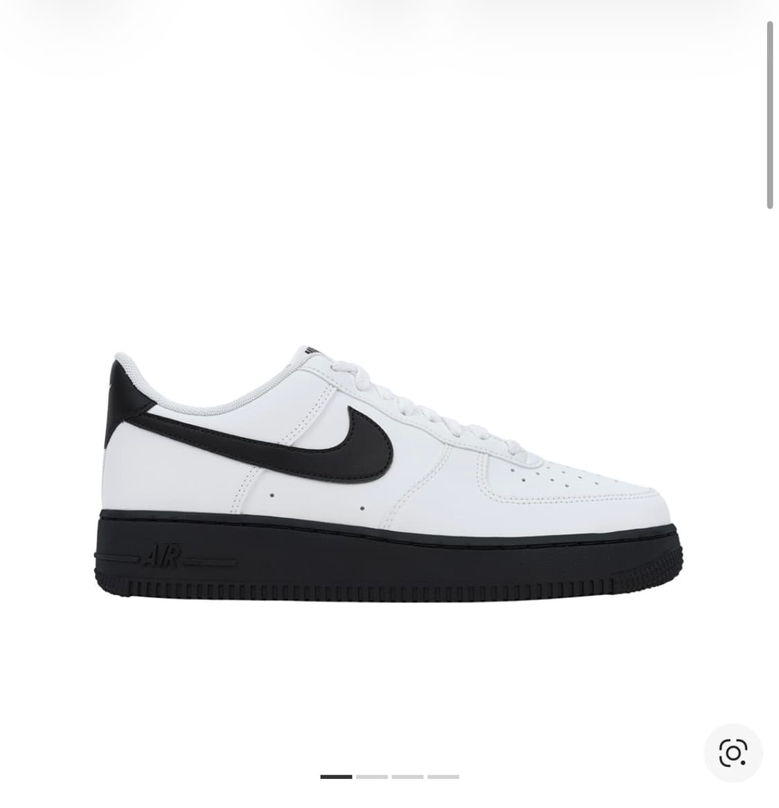 나이키 에어포스 1 로우 화이트 블랙 미드솔 검창포스 새상품 상품이미지1