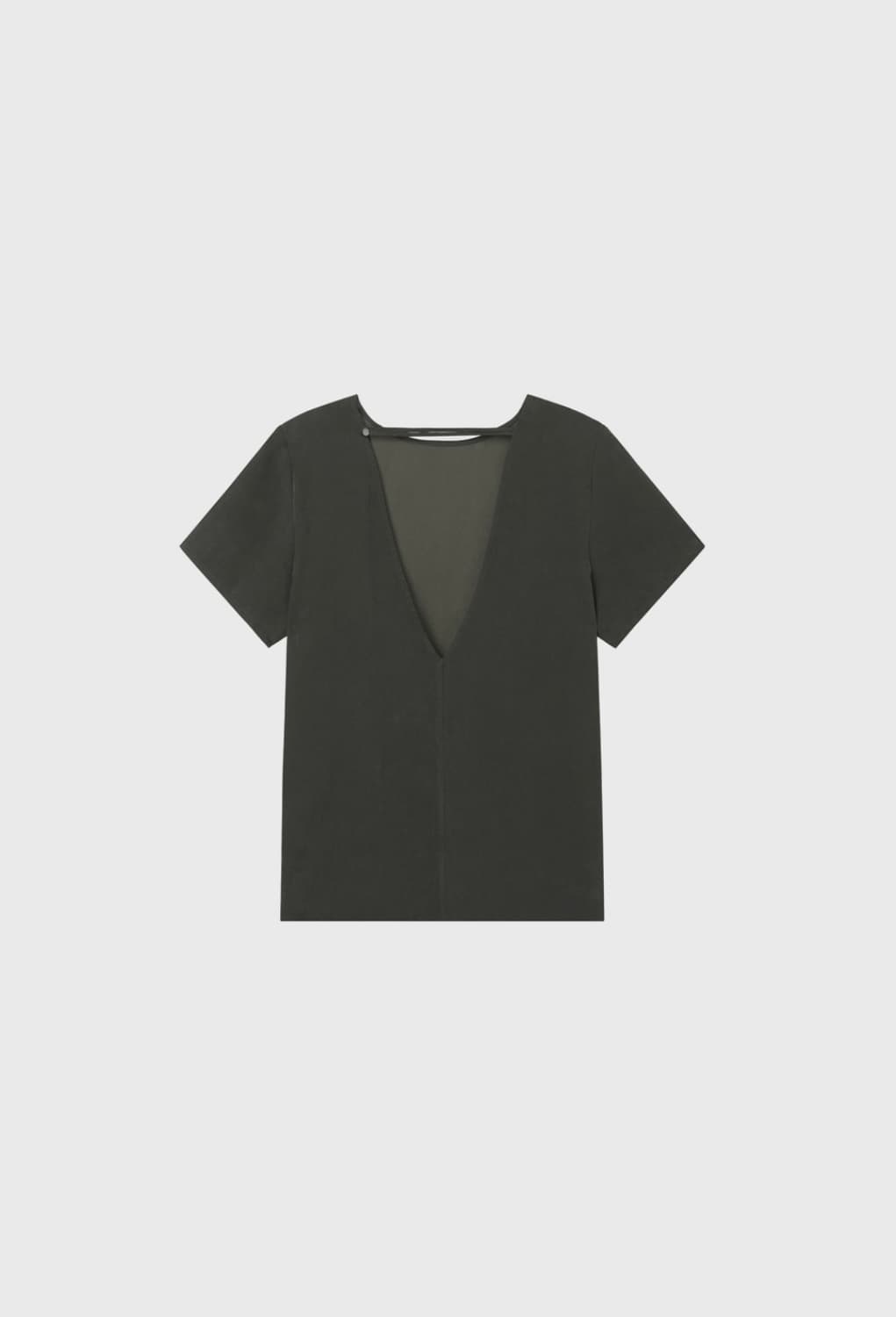 [모노하] 큐프로 백리스 블라우스 - 다크 그레이 (새상품) 상품이미지7