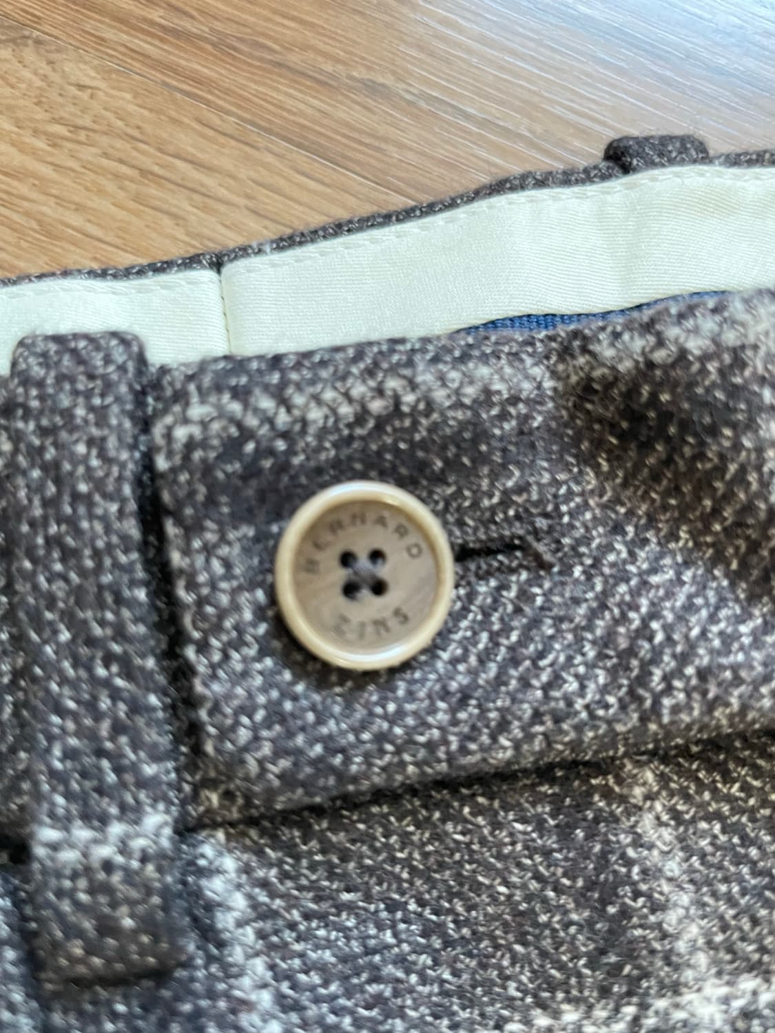 버나드 장 bernard zins 울 체크 팬츠 슬렉스 슬랙스 차콜 상품이미지6