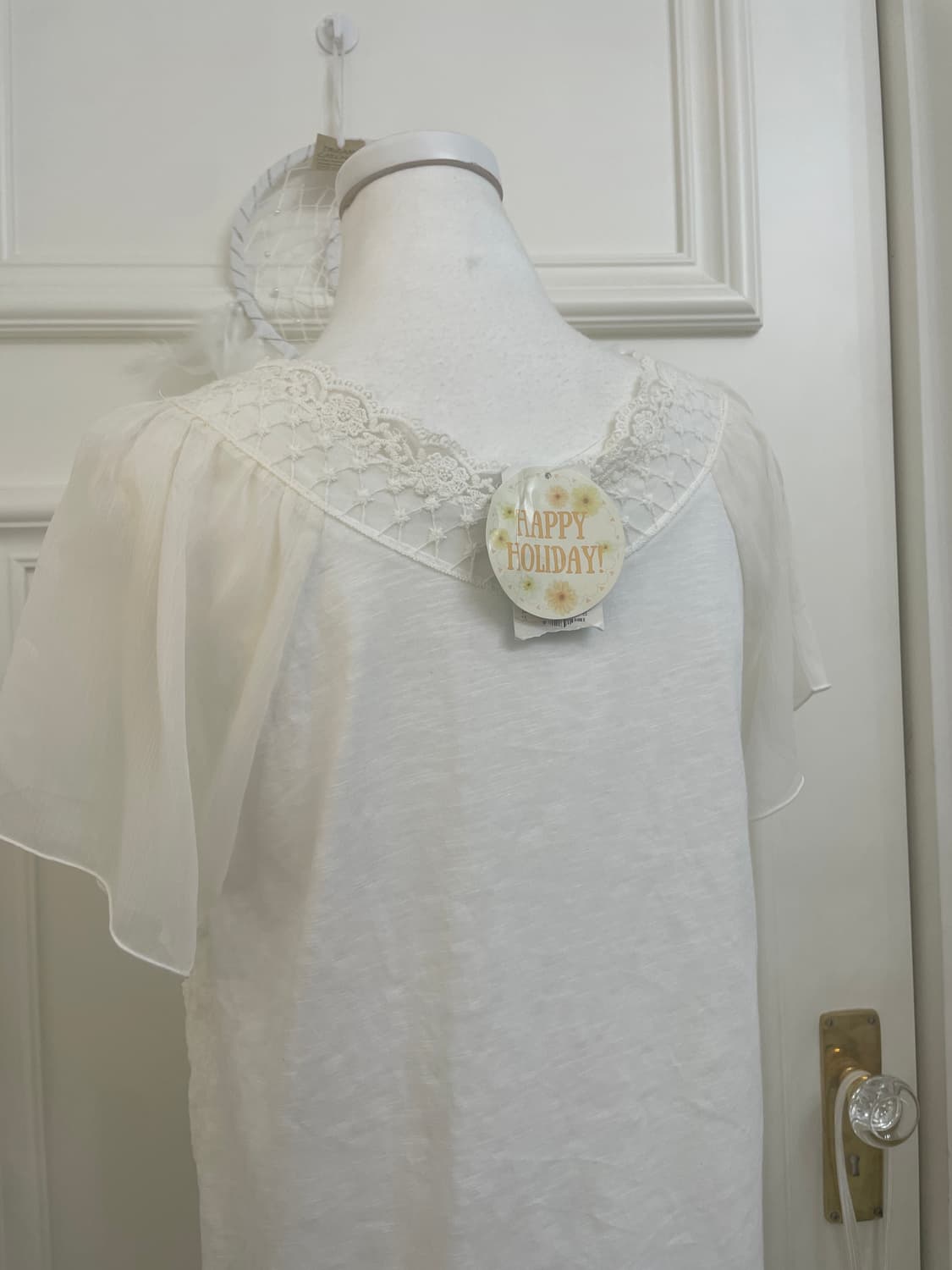 ivory lace point angel blouse 상품이미지4