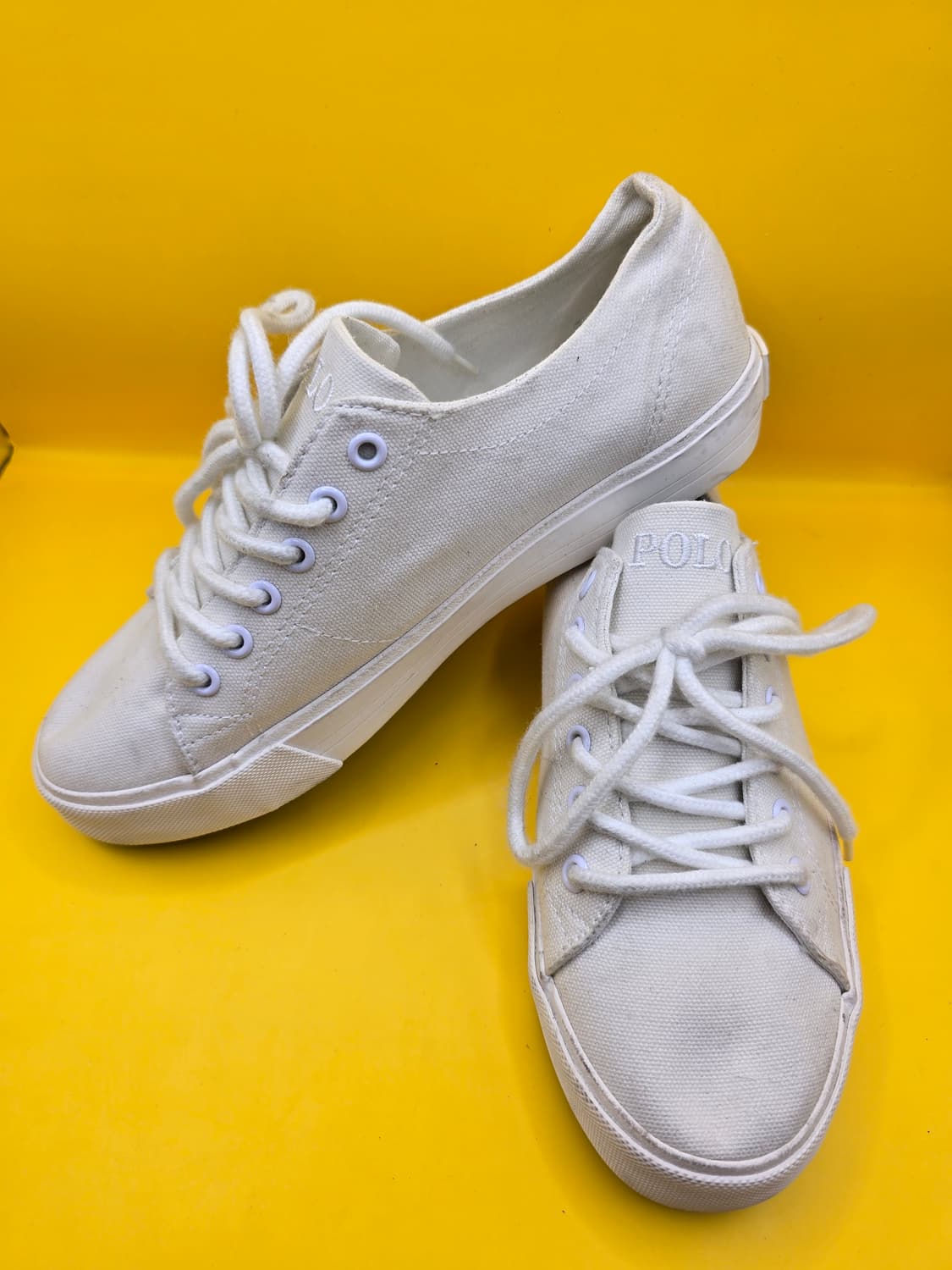 폴로 랄프로렌 캔버스 스니커즈 230 / 화이트 상품이미지1