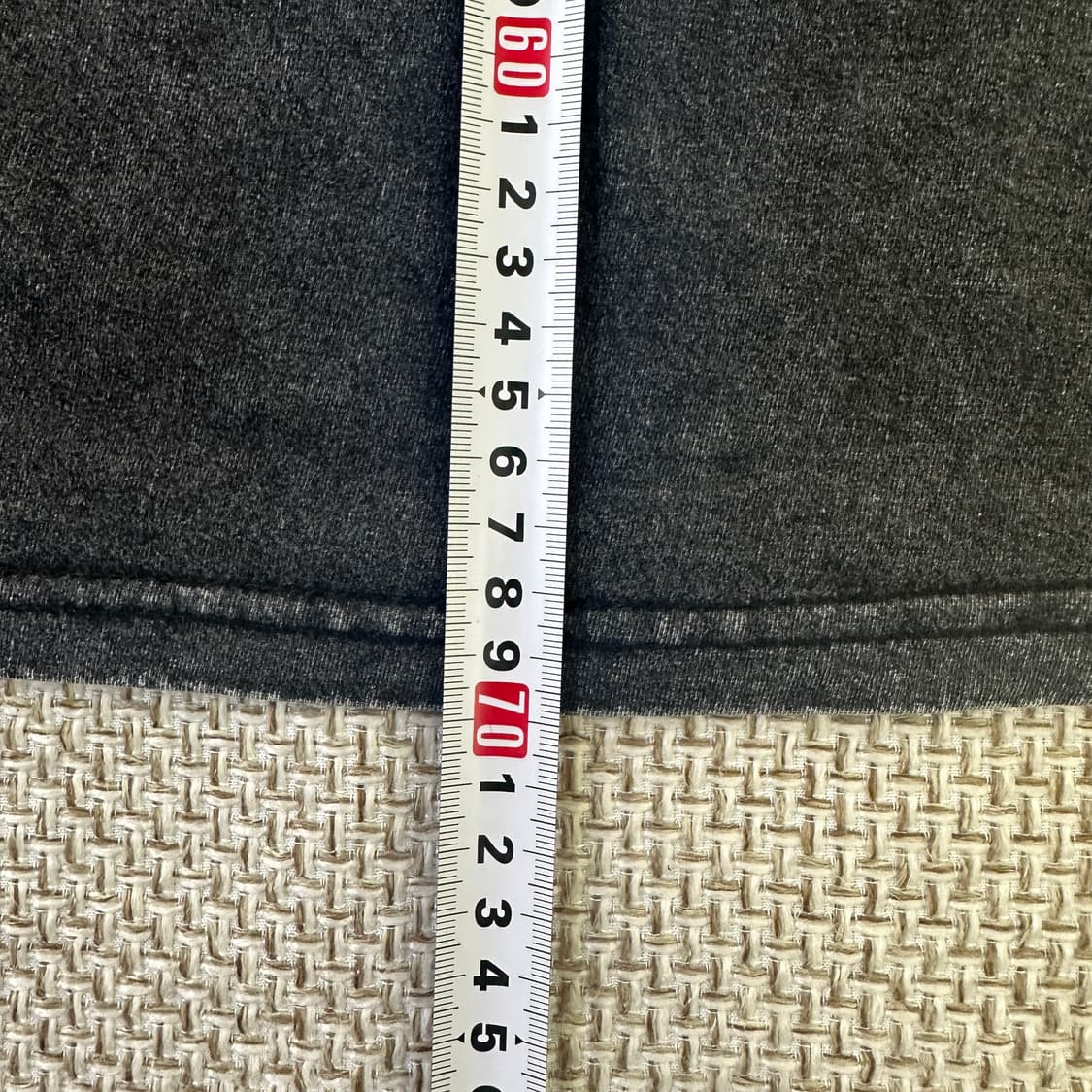 M 빈티지 코튼 차콜 반팔티 0414D 상품이미지6