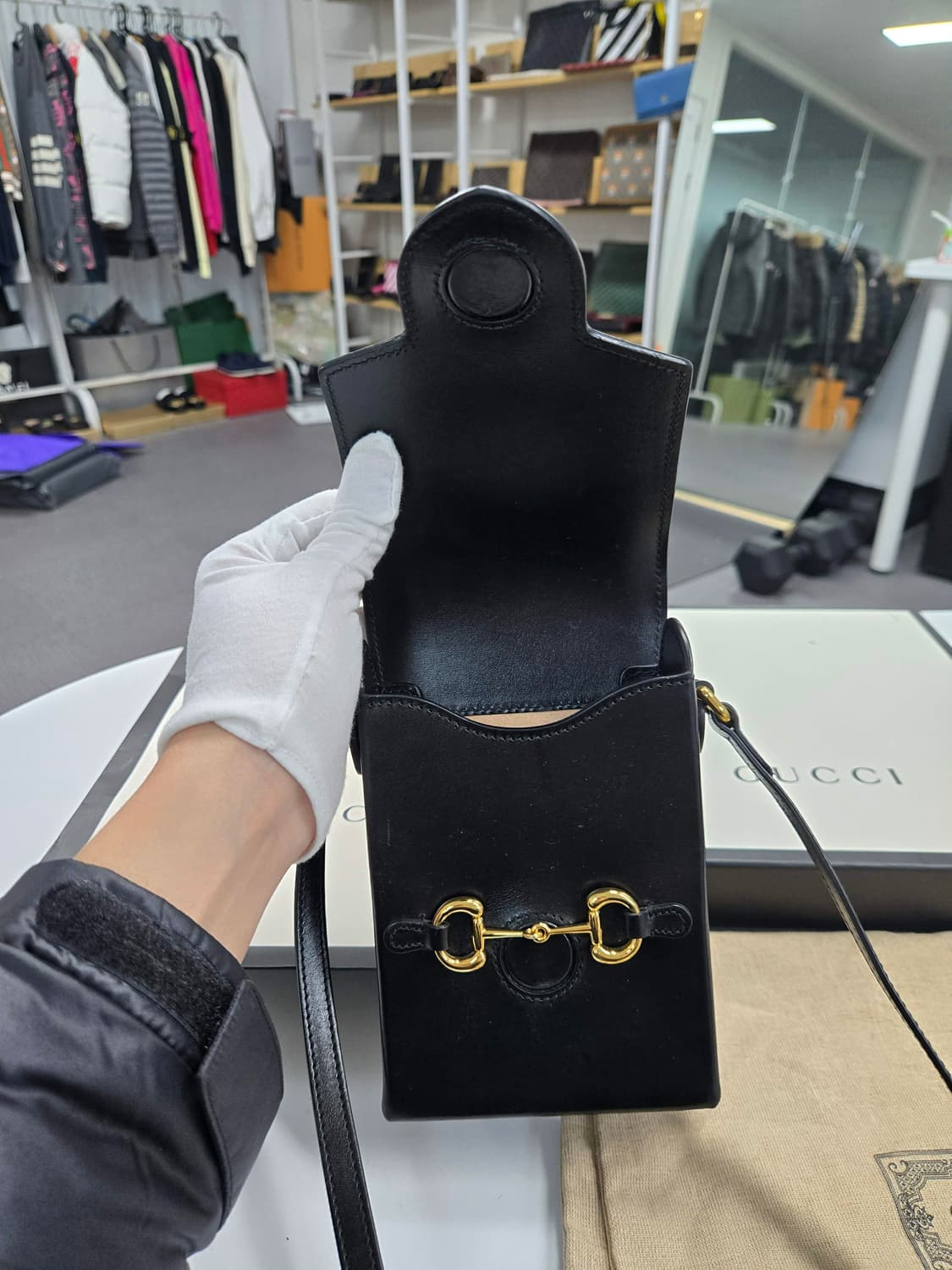 [A급컨디션]구찌 홀스빗 폰 홀더백 상품이미지6