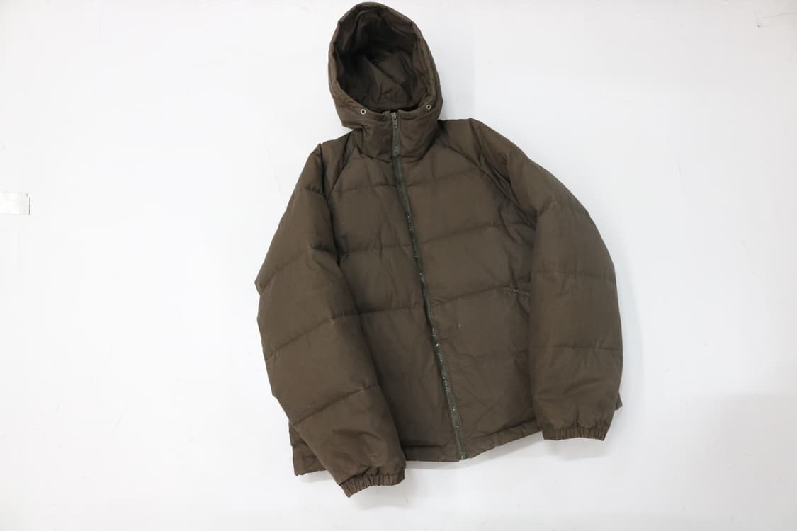 AS KNOW AS DE BASE 빈티지 브라운 후디 다운 패딩 (M) 상품이미지3