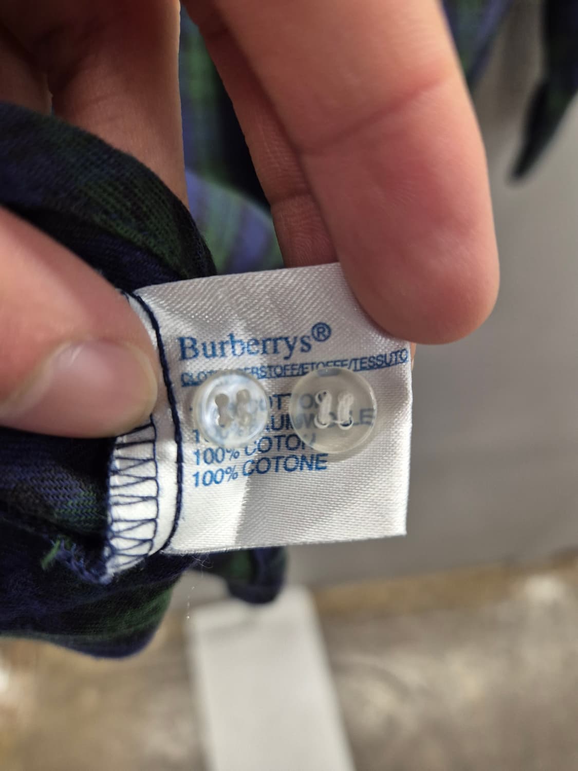 버버리 90s 그린 체크셔츠 상품이미지7