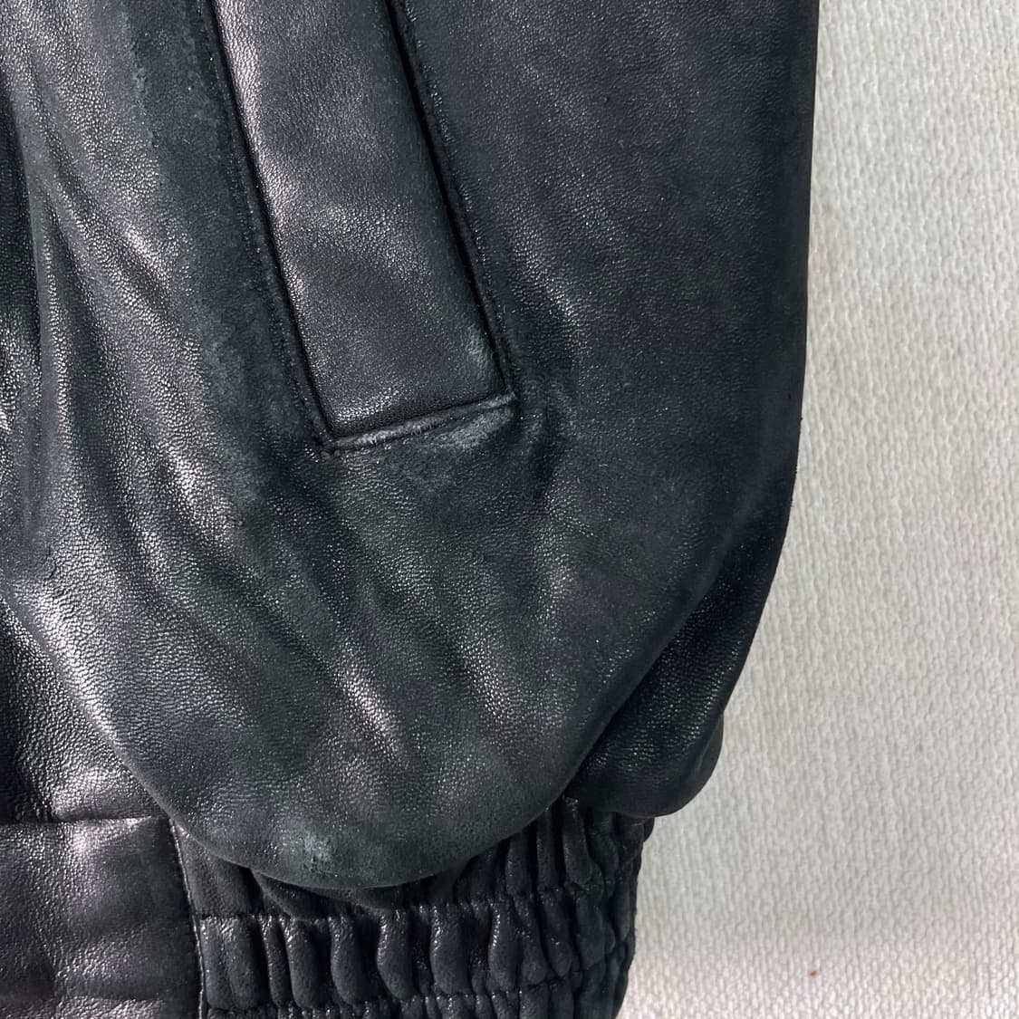 100 입생로랑 90s 램스킨 봄버 자켓 상품이미지6