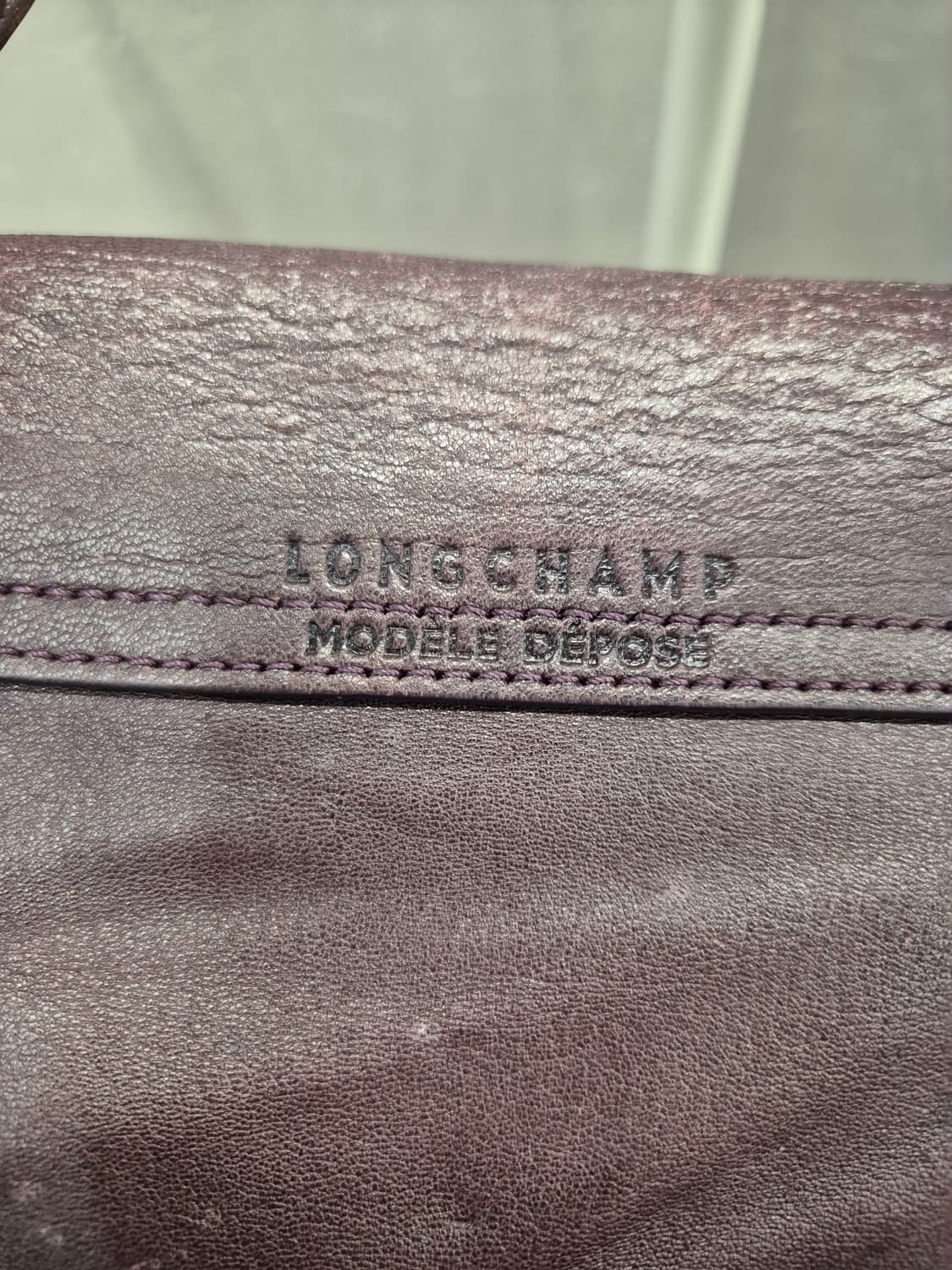 롱샴 르 플리아쥬 가죽 숄더백 (퍼플) 상품이미지4