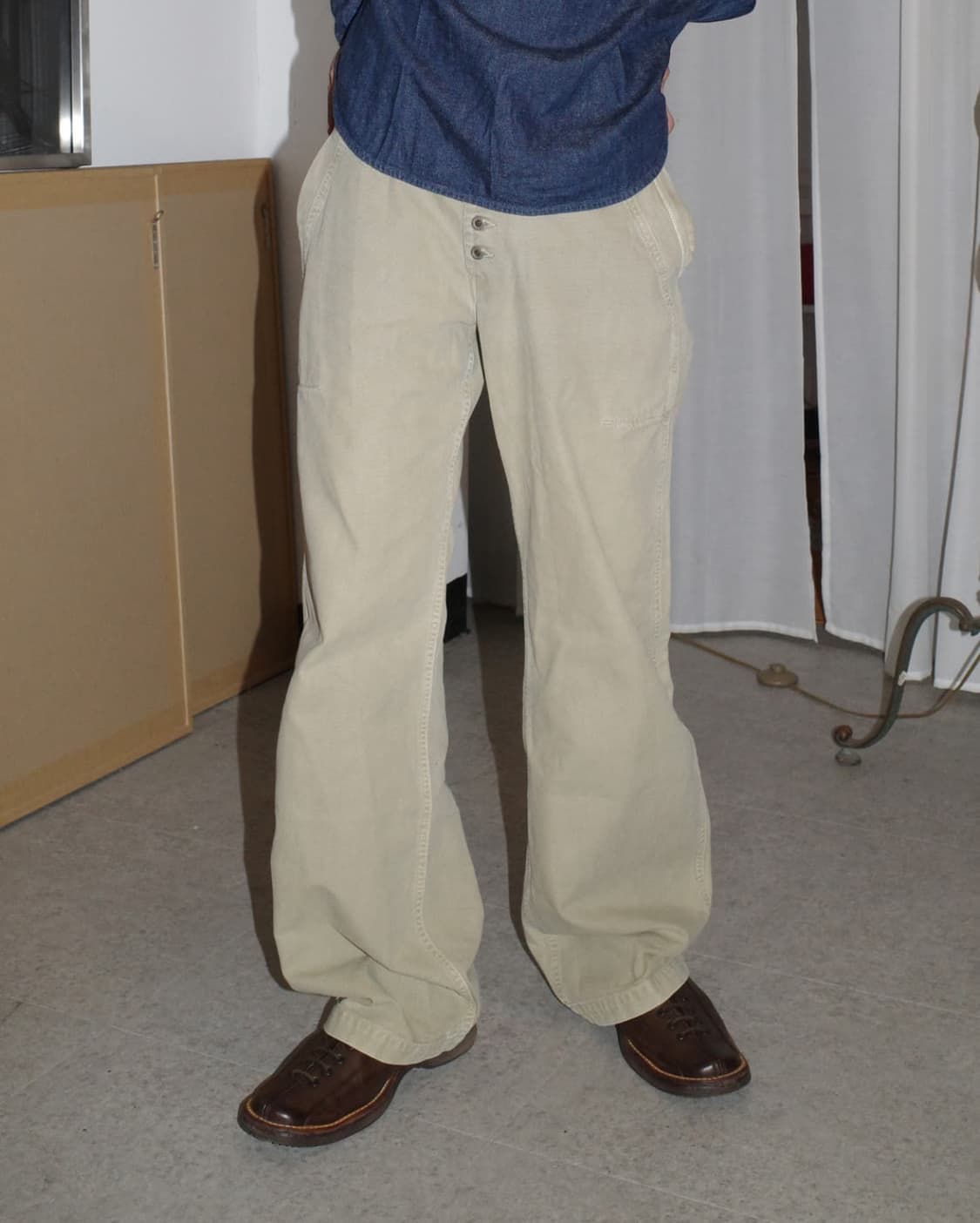 캐피탈 밴딩 와이드 코튼 팬츠 상품이미지6