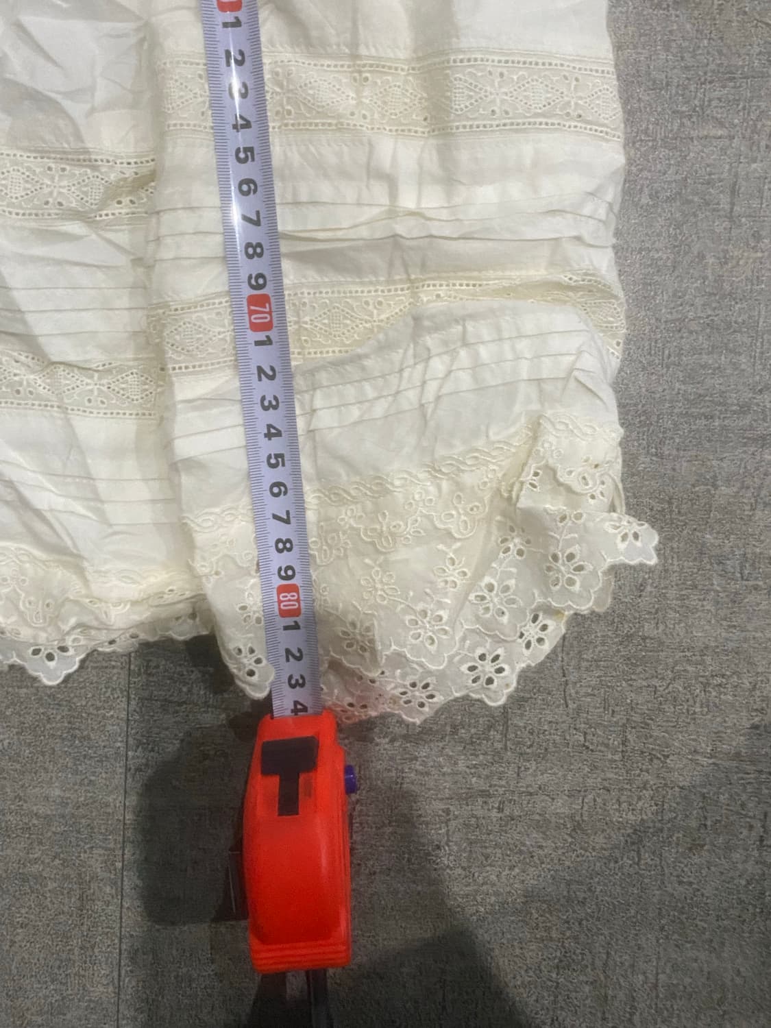 일본빈티지 Silkgirl 하구미모리걸 할메카지 레이스크로셰 롱스커트 상품이미지4