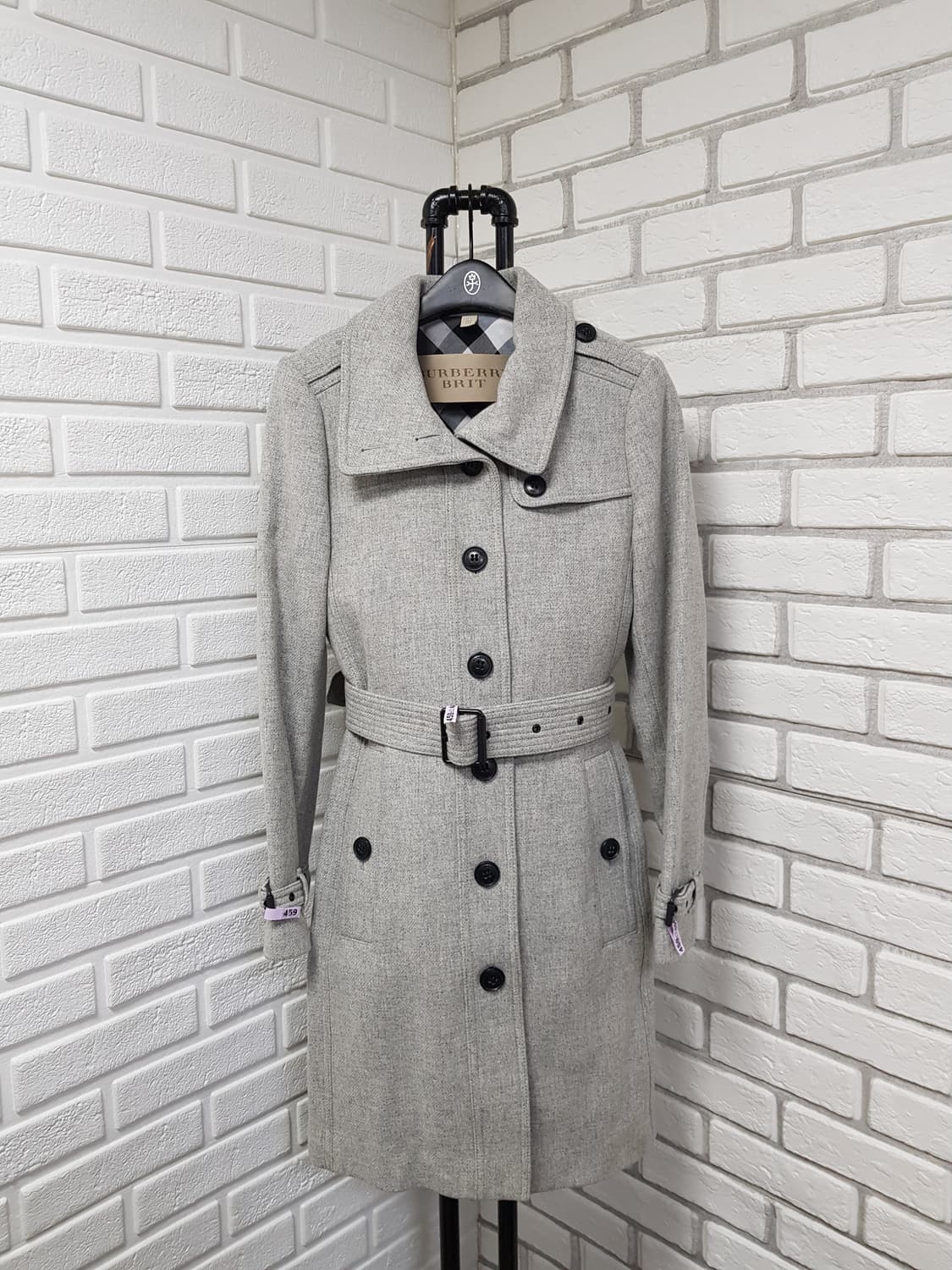 [uk8/정품] 버버리 캐시미어혼방 벨티드 울코트 상품이미지1
