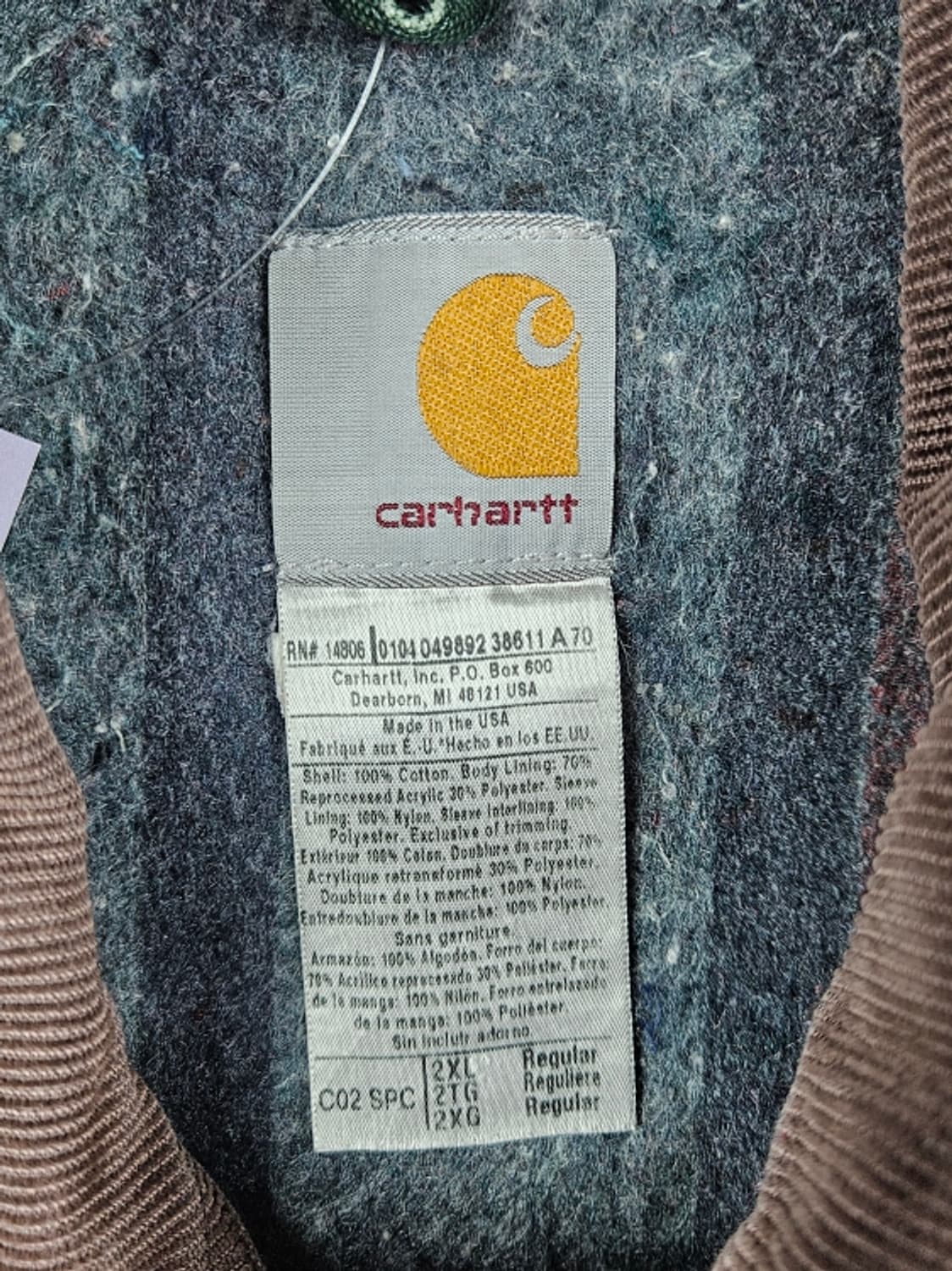 칼하트 C02 덕 캔버스 초어 워크 자켓 ( 2XL ) / 10657 상품이미지8