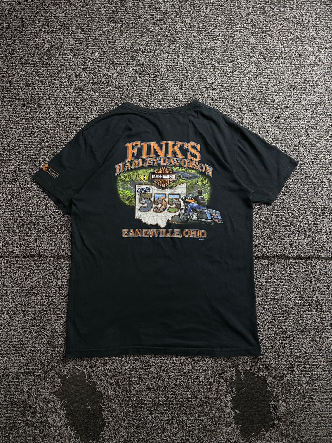 00s 할리데이비슨 오리지날 제인스빌 핑크스 반팔 3556 상품이미지5