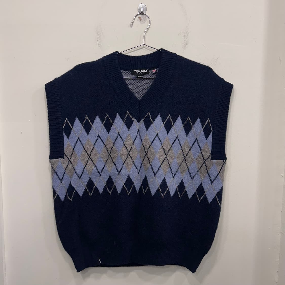 GOLA 클래식 다이아몬트 패턴 니트 베스트 상품이미지2