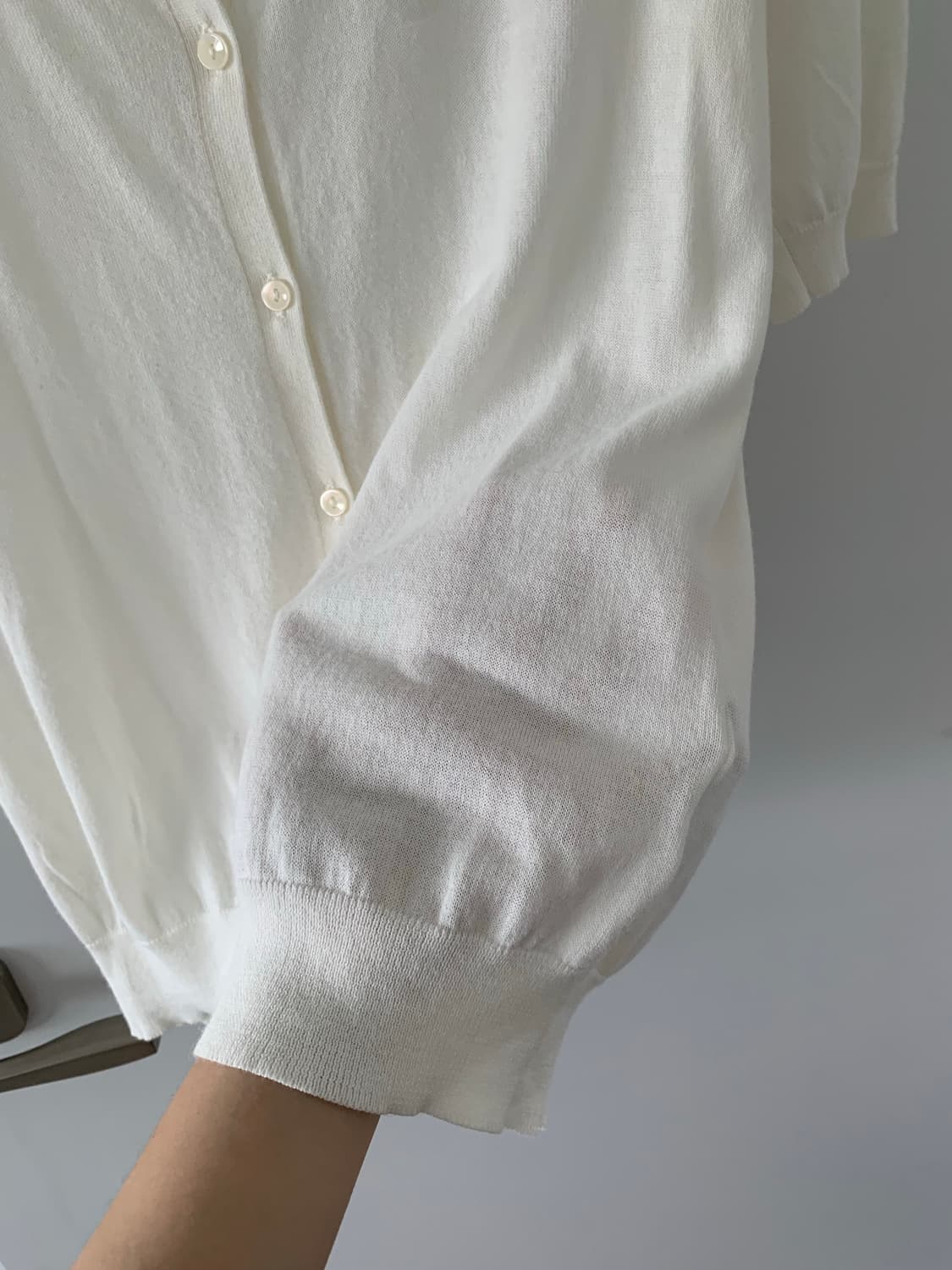 UNIQLO 화이트 라운드 가디건 상품이미지3