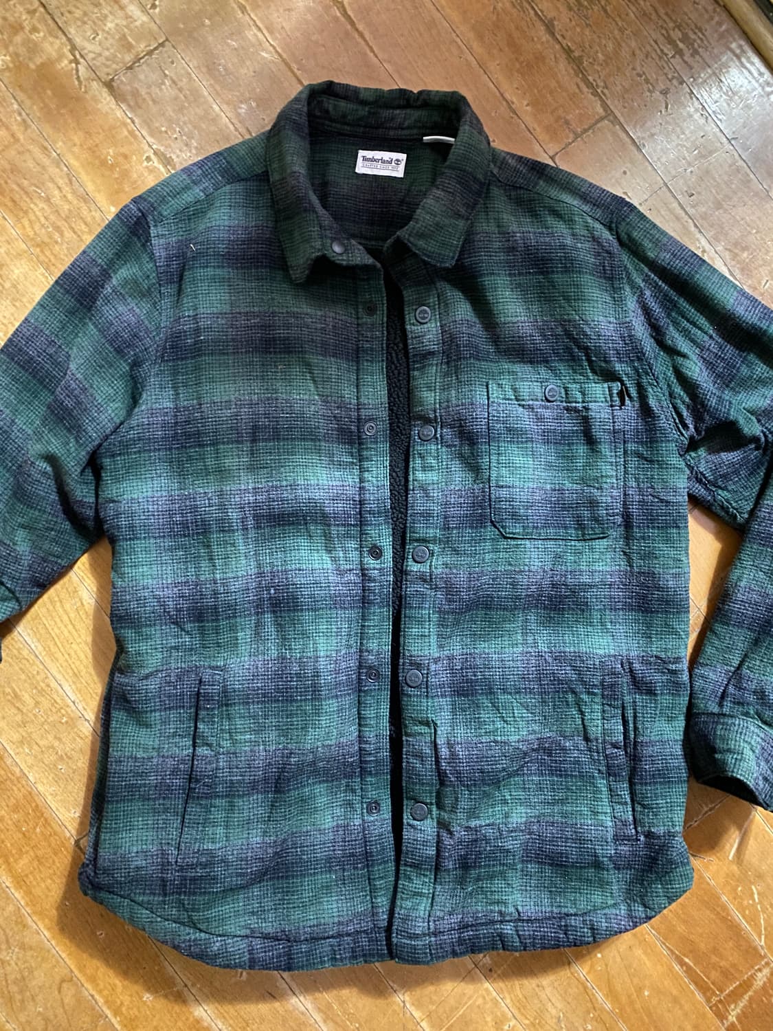 팀버랜드 플리스 체크 셔츠형 아우터 XL 상품이미지1