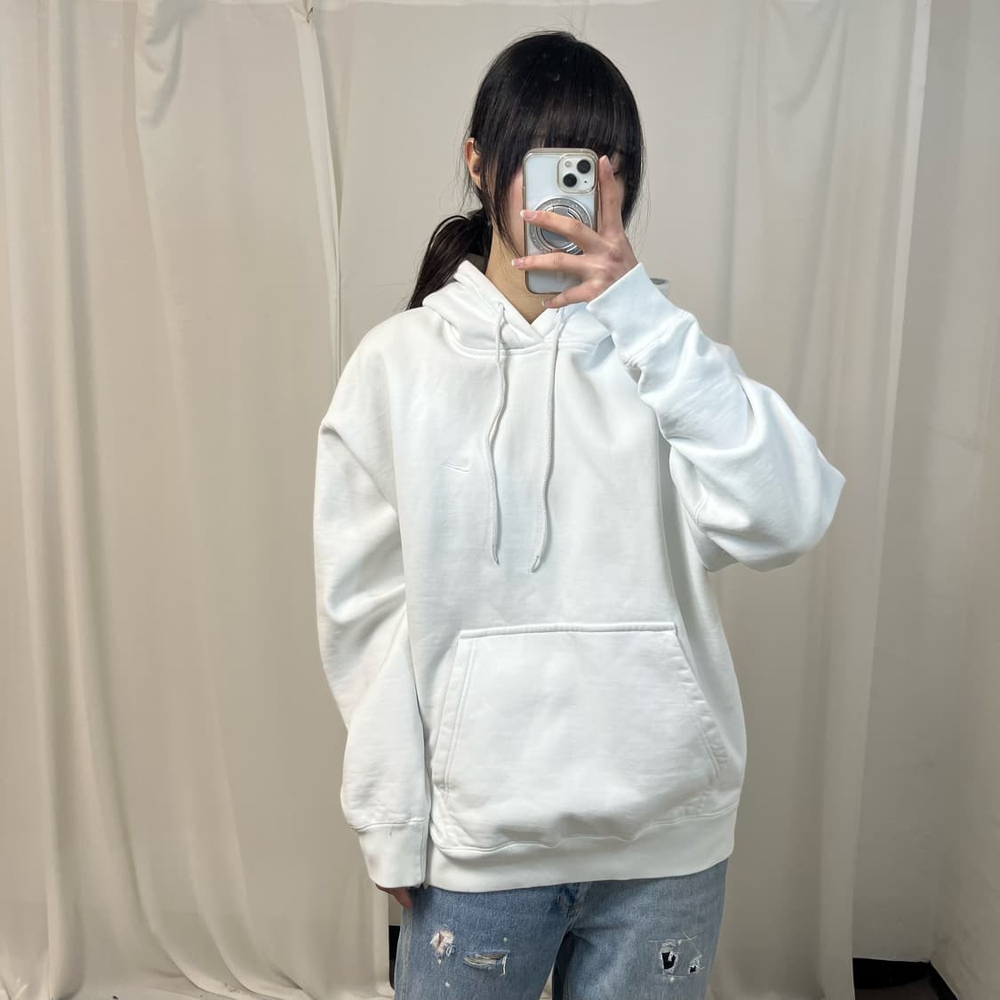 Nike NRG white solo swoosh hoodie  상품이미지1