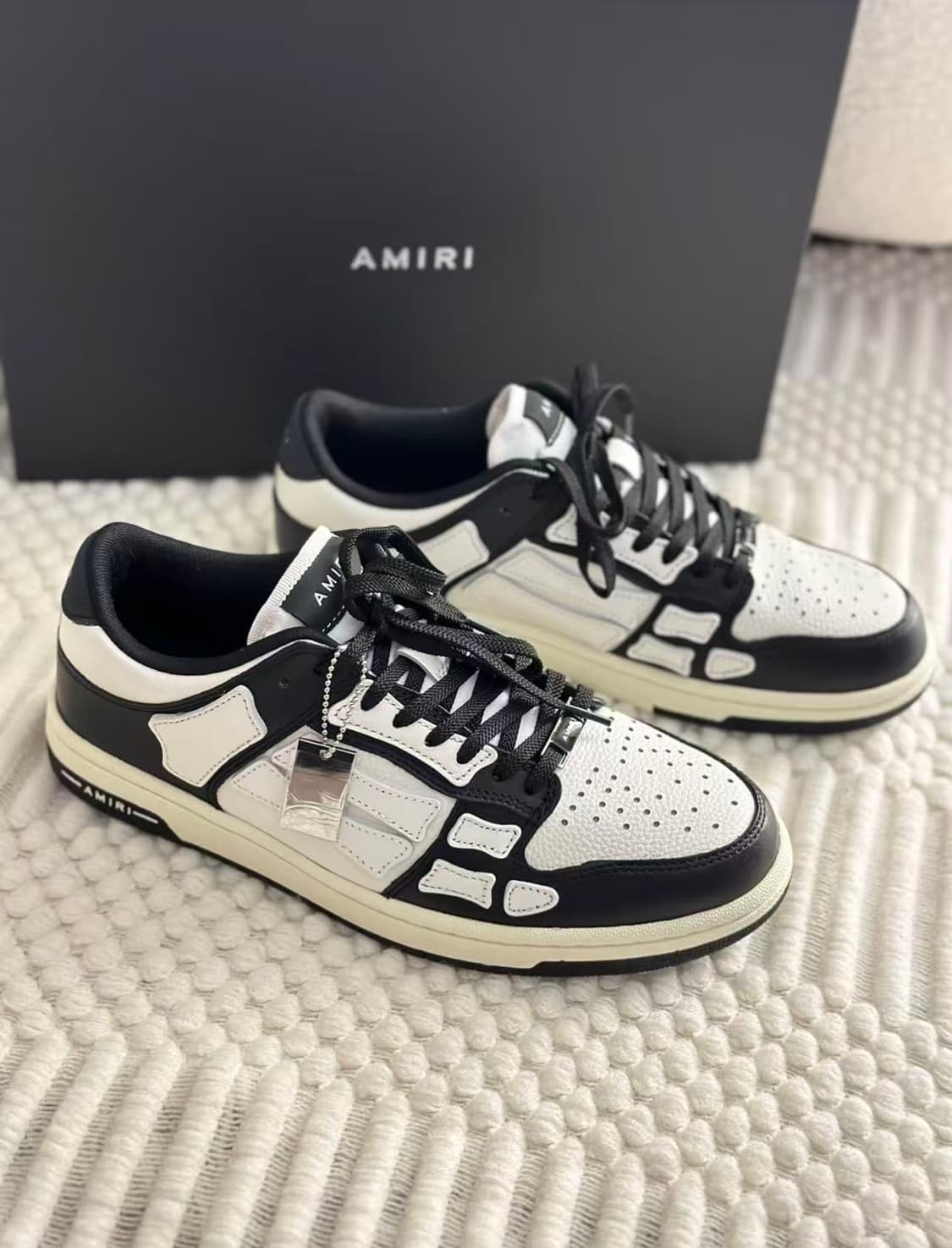 아미리 스켈탑 로우 가죽 로우탑 본 슈즈 270mm 상품이미지2