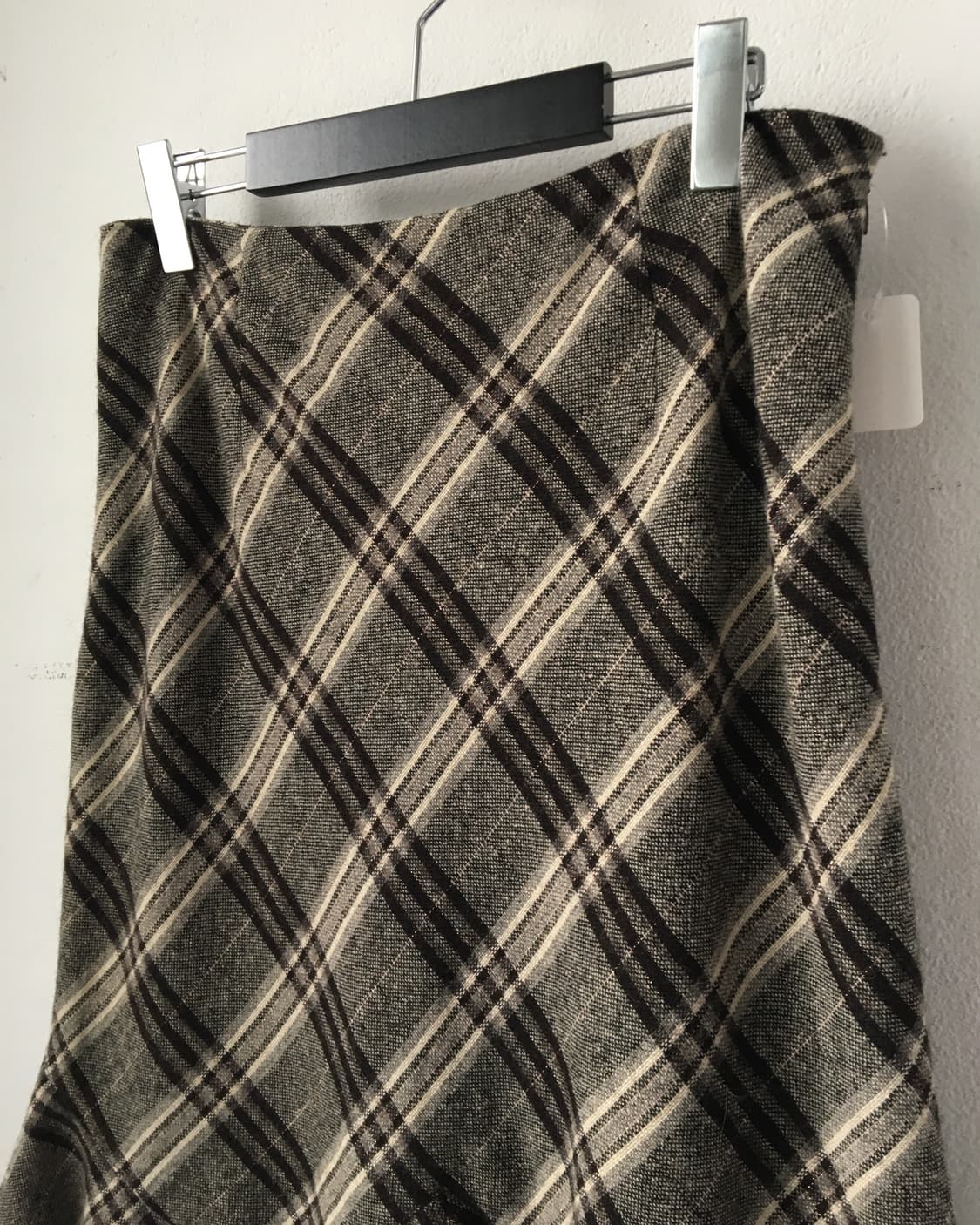 Check pattern woolen skirt 상품이미지3