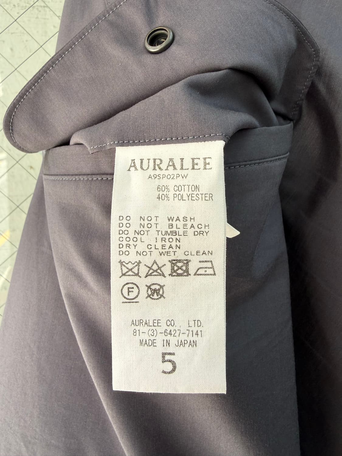AURALEE Light Cotton Polyester Cargo  상품이미지10
