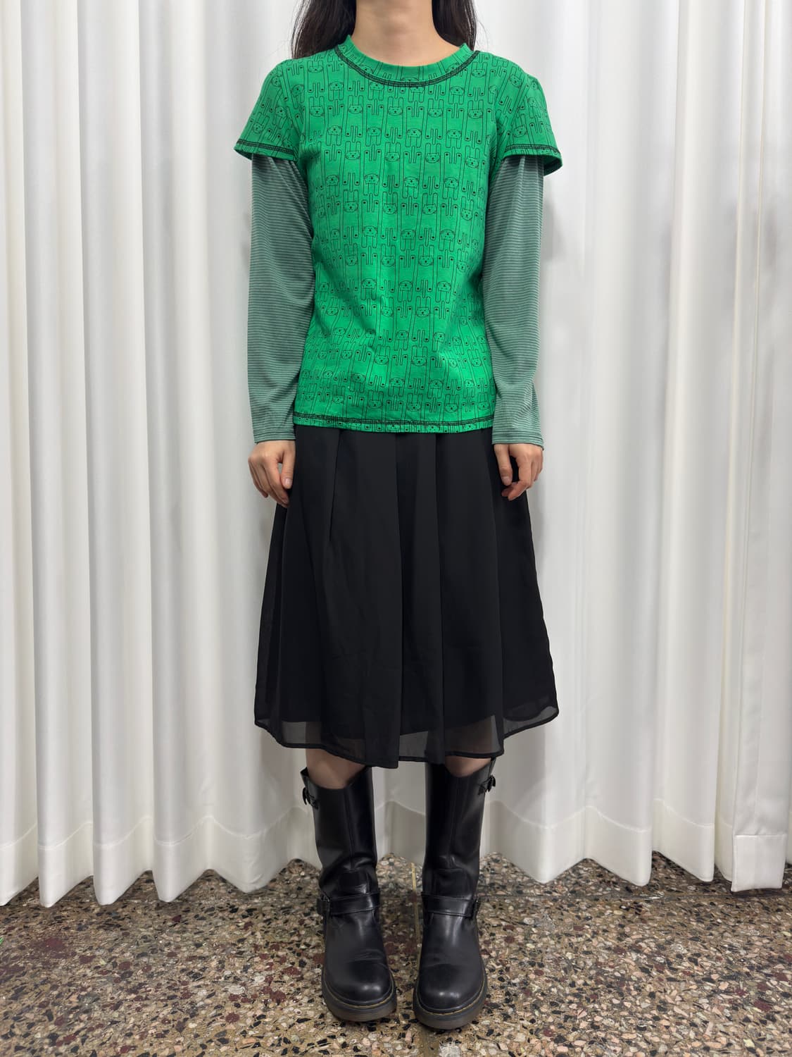 calabaza neko layered top 상품이미지3