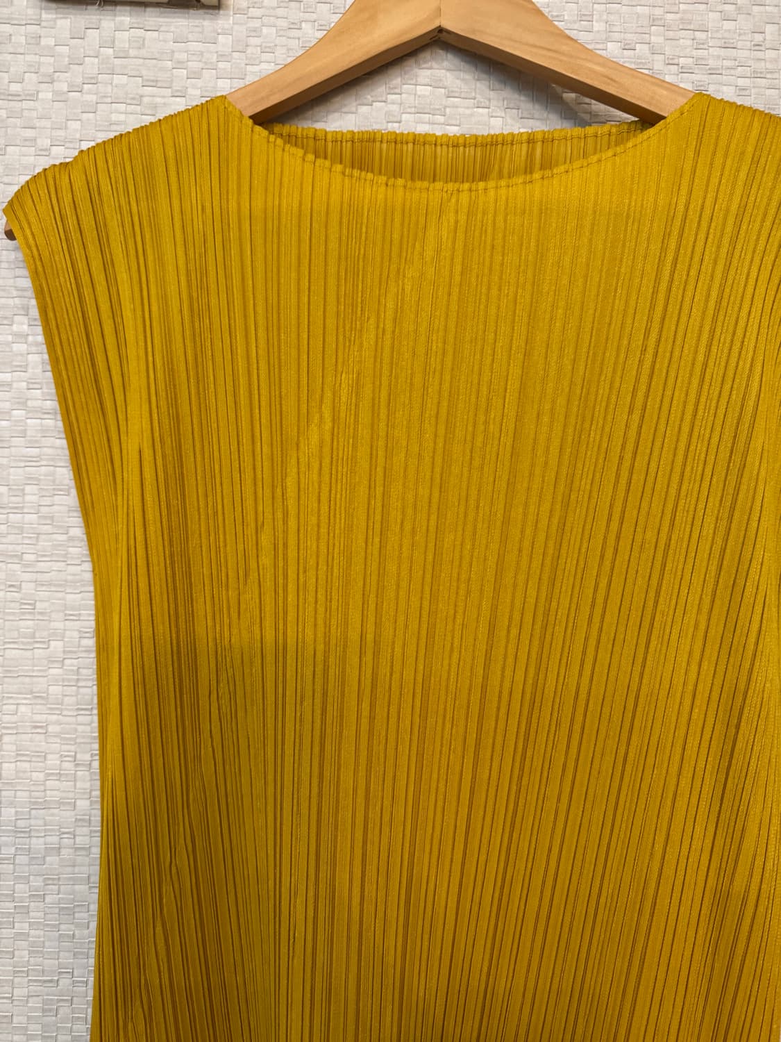 플리츠플리즈 리프 원피스 머스터드 상품이미지5