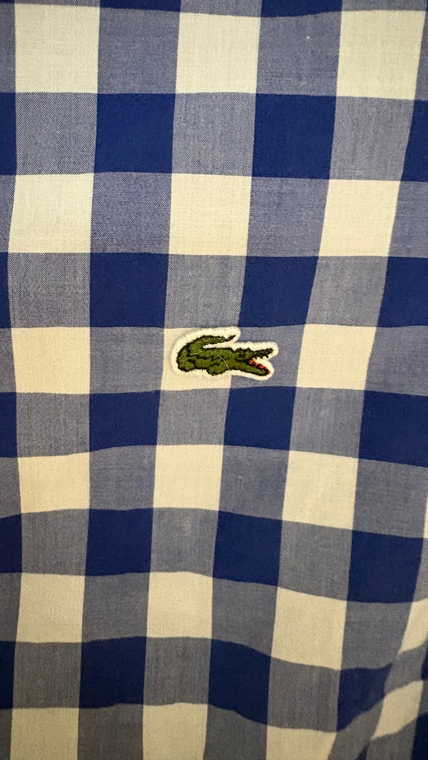 라코스테 깅엄 체크 셔츠 상품이미지1