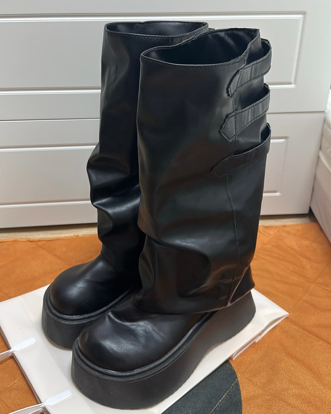 통굽 버클롱부츠 235 상품이미지2