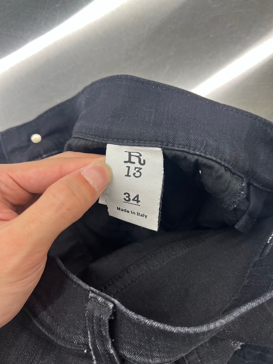 R13 스케이트 블랙 워싱 데님 팬츠 상품이미지8