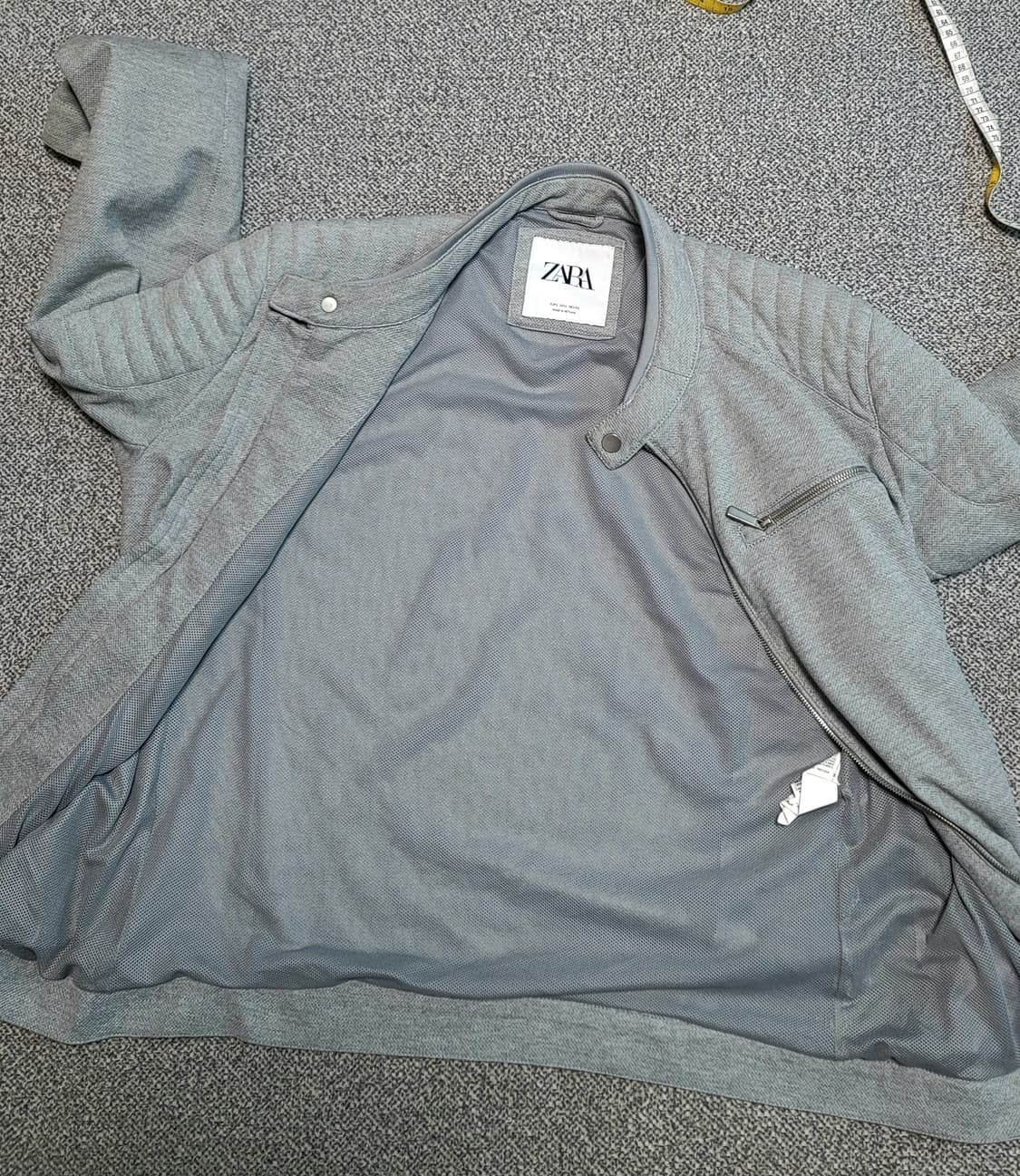 자라 남성 라이더 자켓 L 회색 상품이미지8