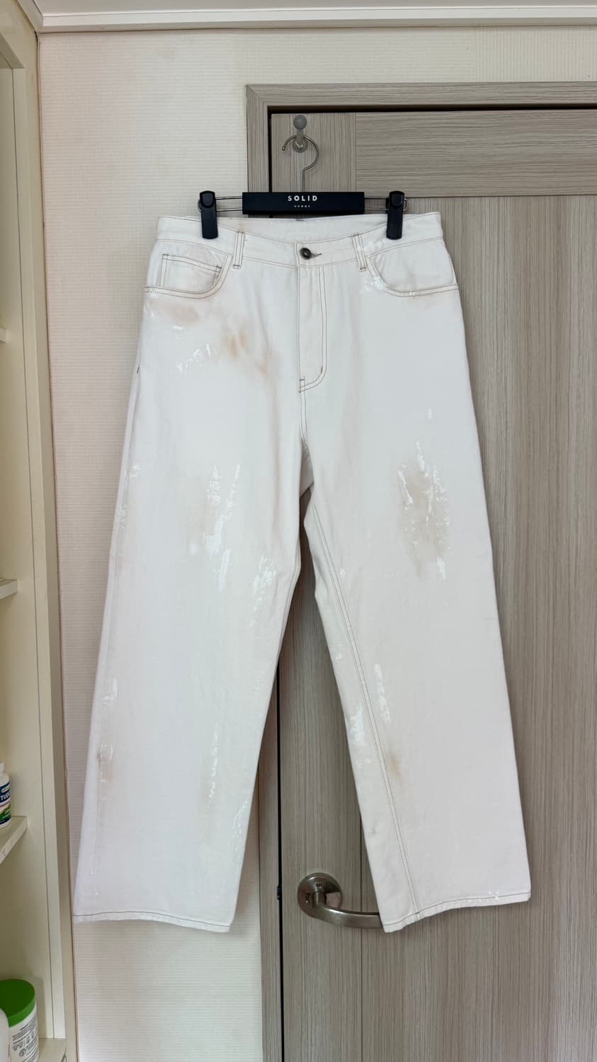 (새상품) 25SS 솔리드옴므 페인팅 크림진  상품이미지1