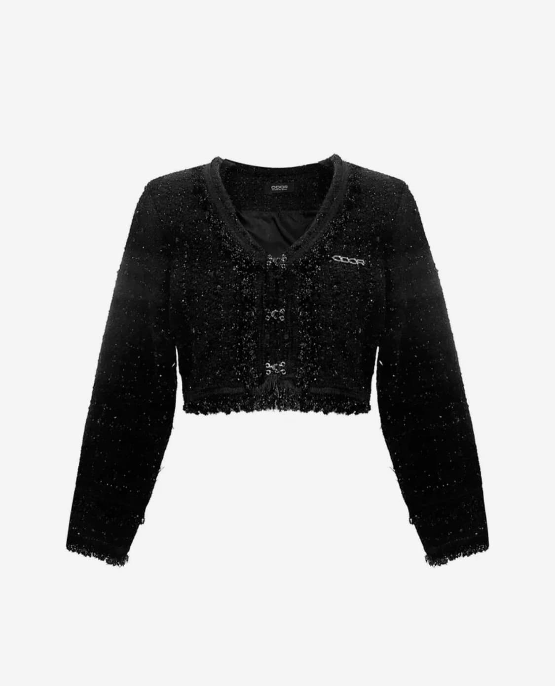 [새상품]Twee crop cardigan in glitter black 상품이미지1