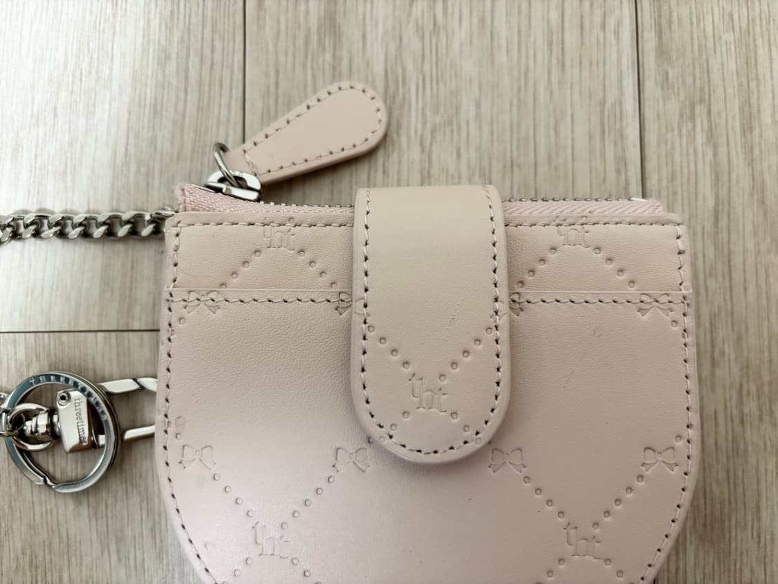 쓰리타임즈 memory chain purse 핑크 지갑 파우치 상품이미지4