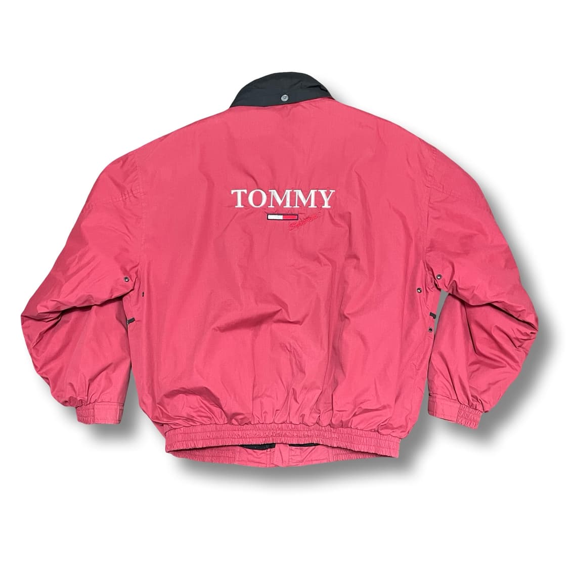 [L] 타미힐피거 빈티지 올드스쿨 다홍 봄버 자켓 상품이미지4