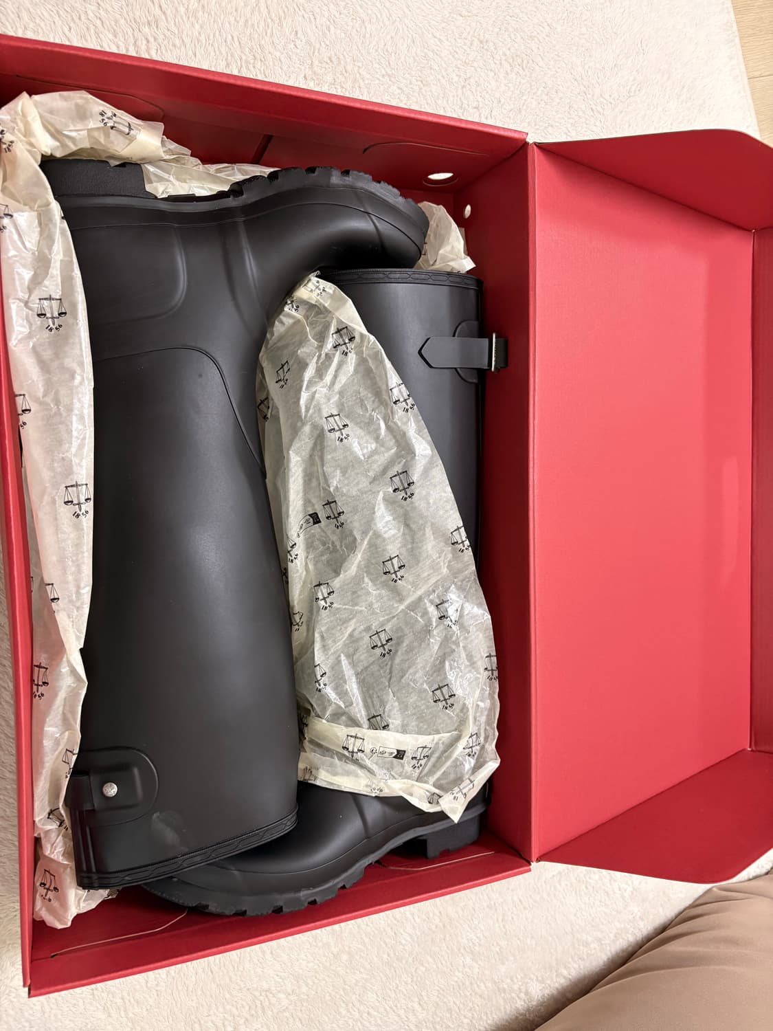 Hunter 오리지널 톨 레인부츠 블랙 풀박 UK5(240-245) 상품이미지6