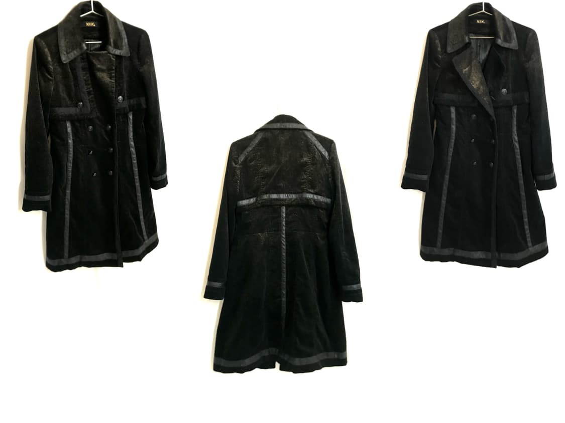 Dark-green washing/shimmer maxi coat 상품이미지4