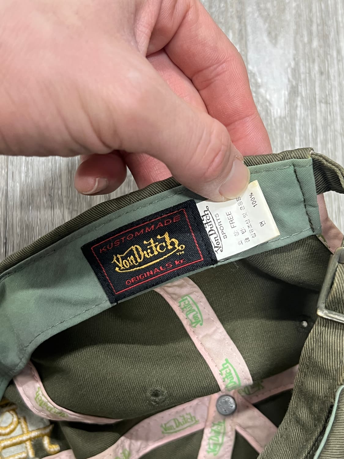 Von Dutch 본더치 Y2K 카키 볼캡 상품이미지5