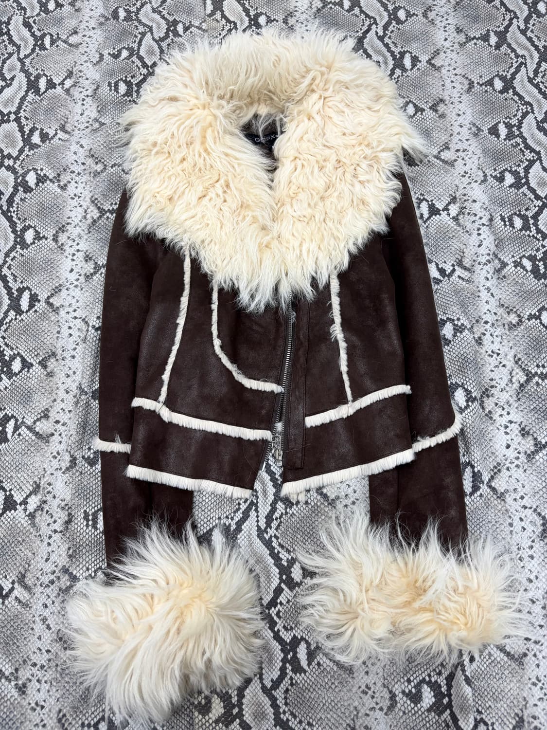 00’s Design Side Zipper White Sheep Fur  상품이미지1