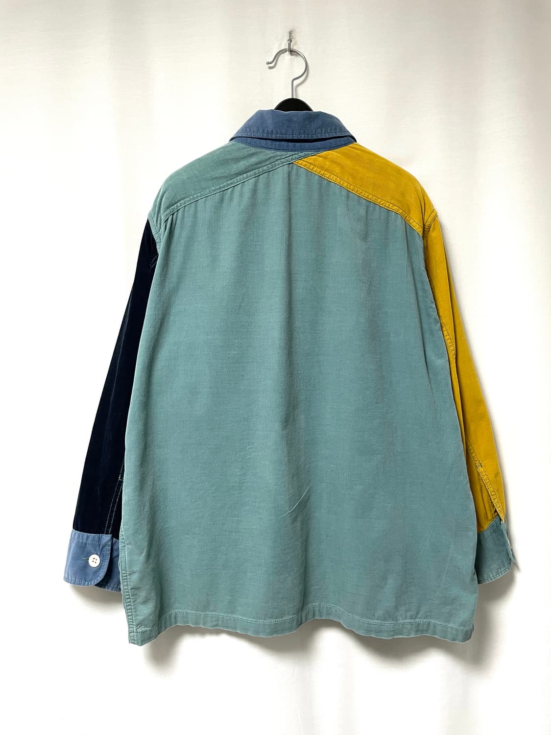 여성 빔즈보이 오버핏 배색 골덴 코듀로이 셔츠 상품이미지7