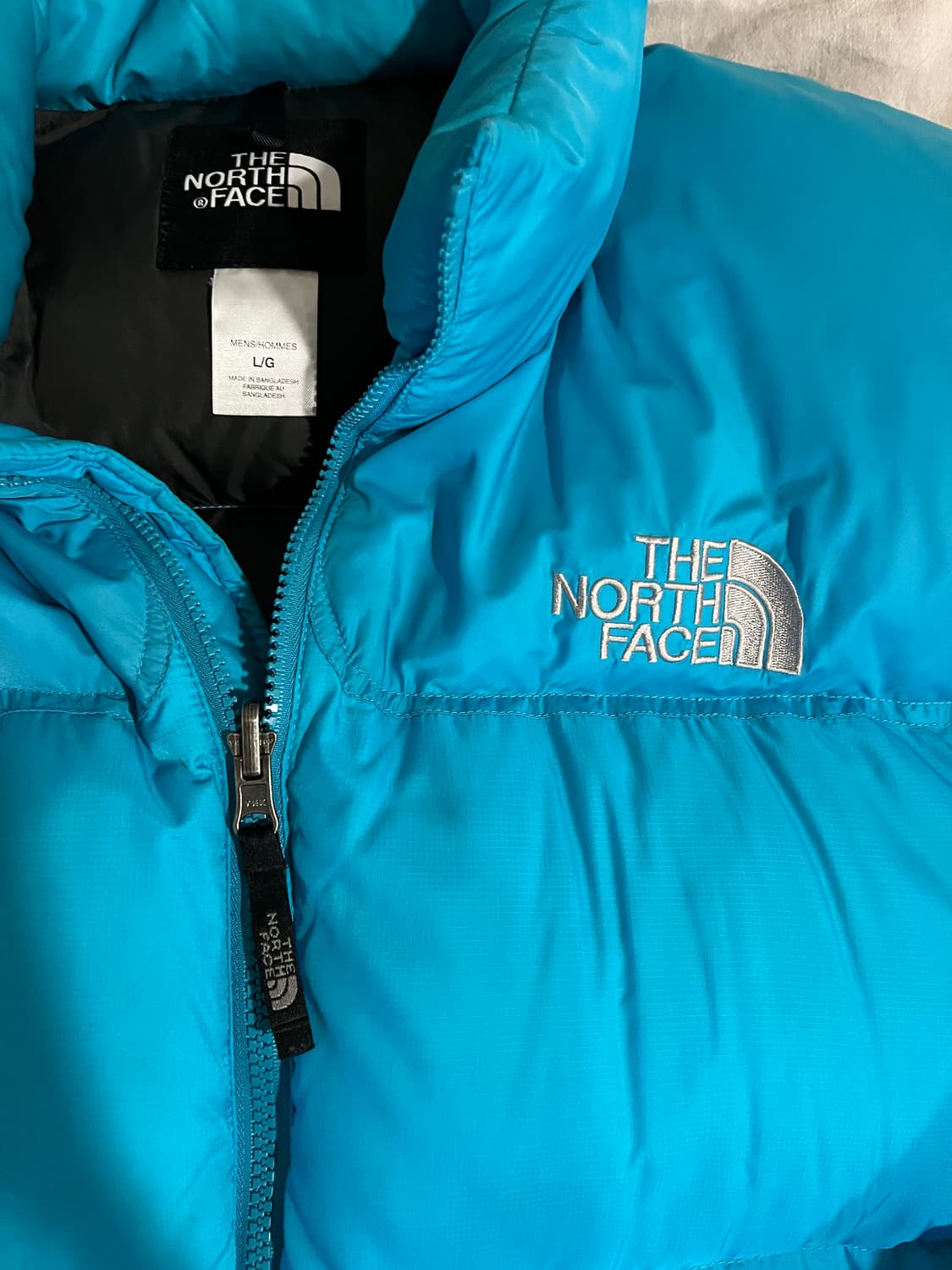 노스페이스 재팬 / 눕시 센터로고 패딩 / L / 블루 상품이미지3