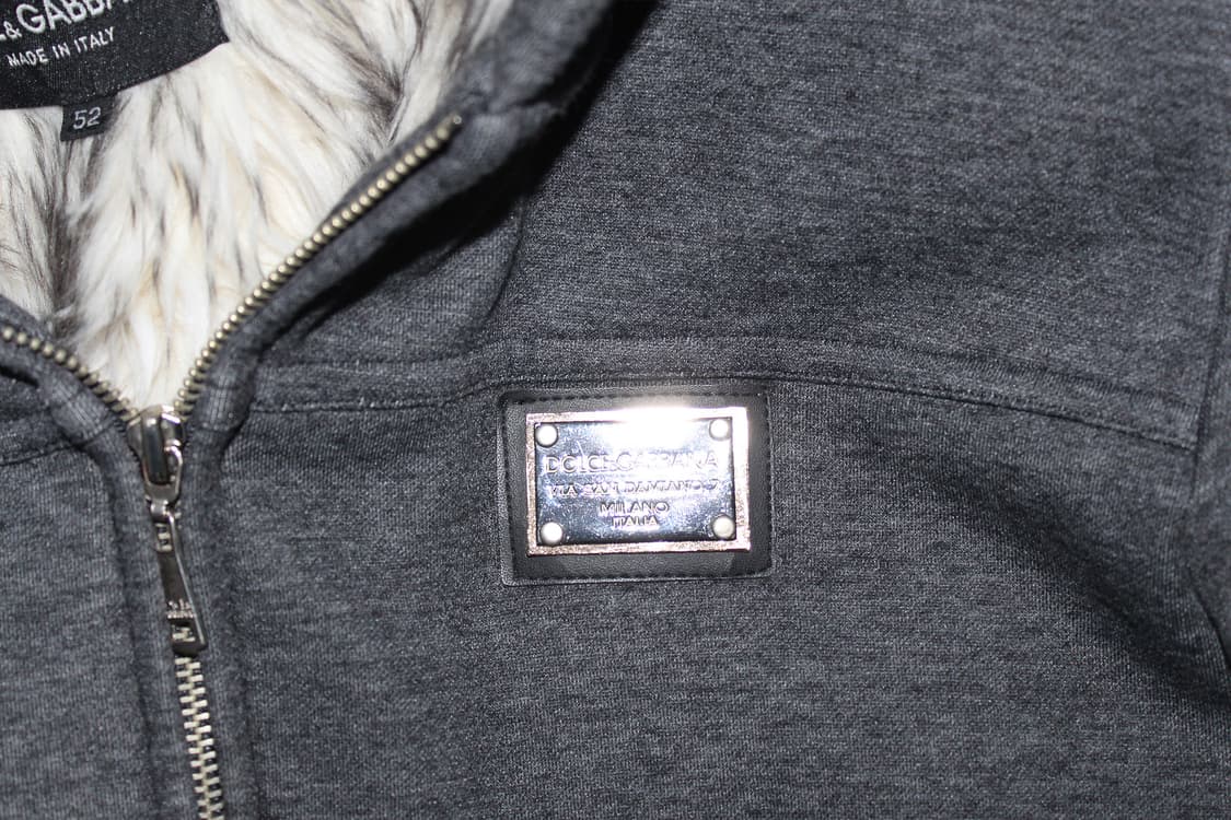 00s DOLCE & GABBANA Wolf Fur Zip Hoodie 상품이미지3