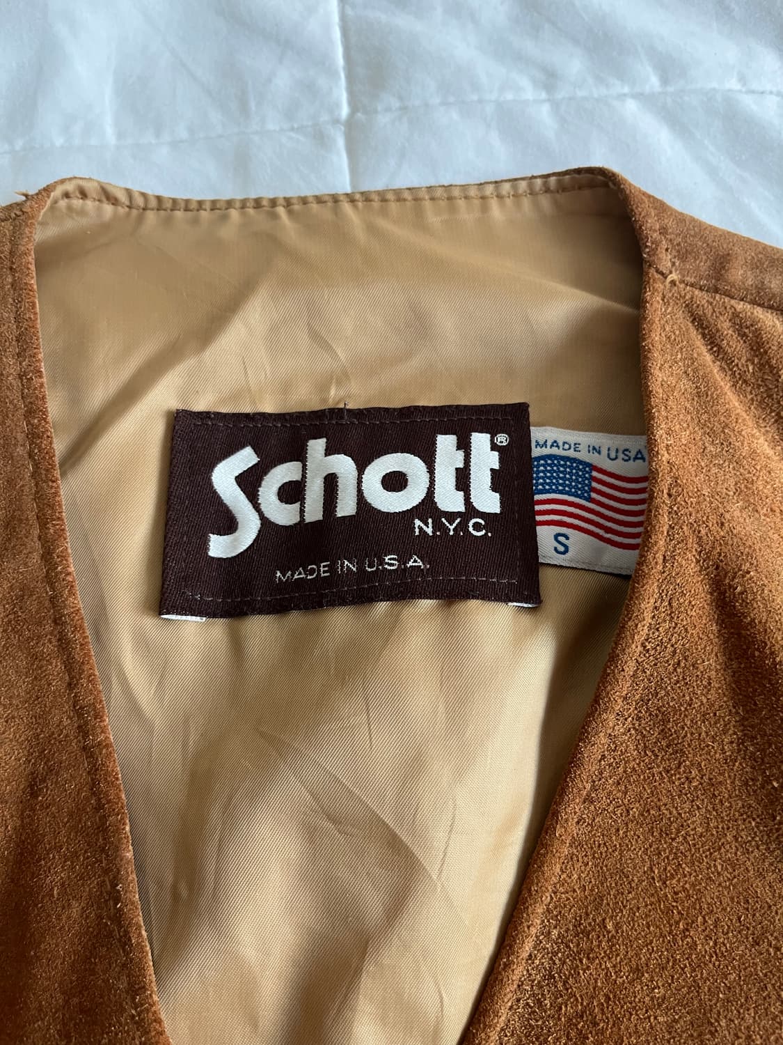 빈티지 Schott 웨스턴 스웨이드 베스트 상품이미지2