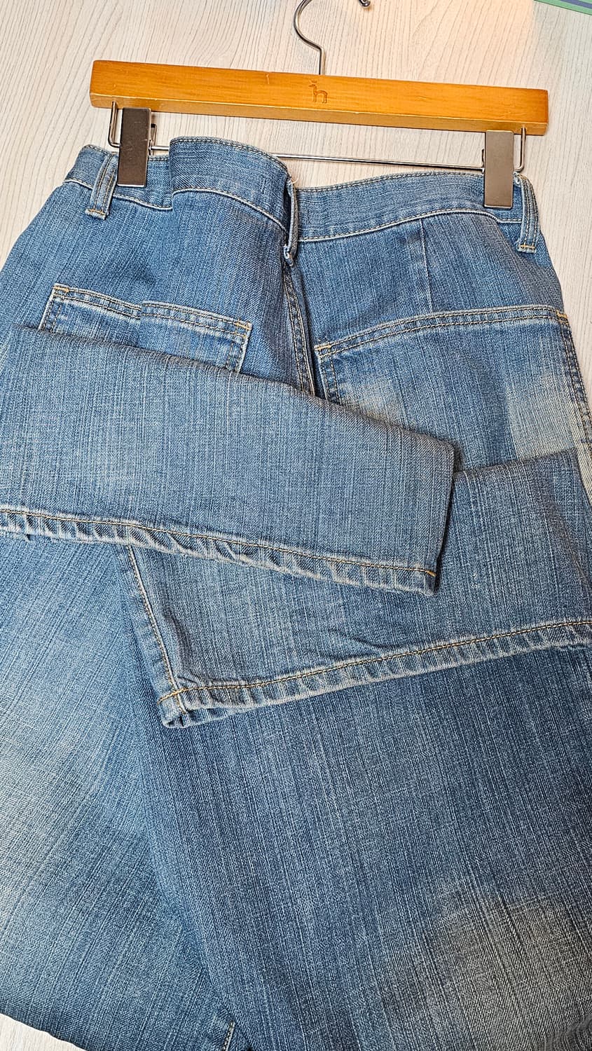 (4) 해칭룸 와이드 데님 빈티지 워시드 블루 상품이미지4