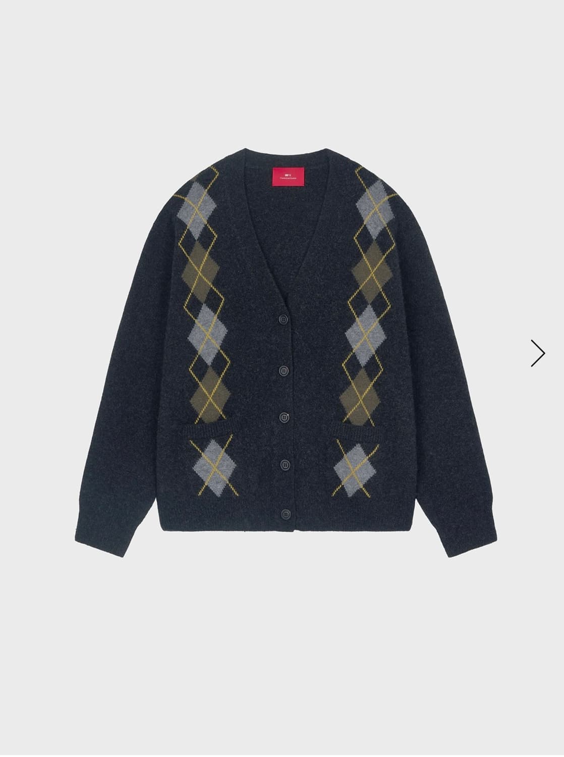 프랙티컬앤리얼리스틱 피알룸 아가일 가디건 상품이미지1