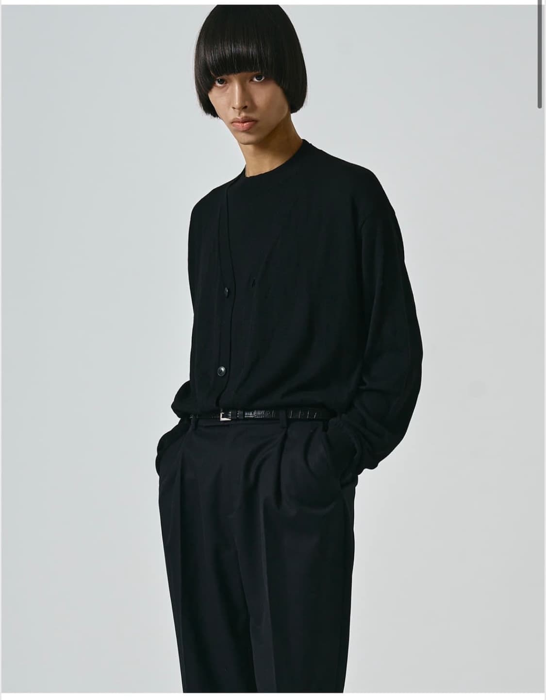 [50]노이어 x kkst 모크넥 레이어드 니트 블랙 상품이미지1