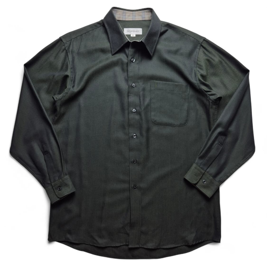 [100] 입생로랑 솔리드 셔츠 딥그린 상품이미지2