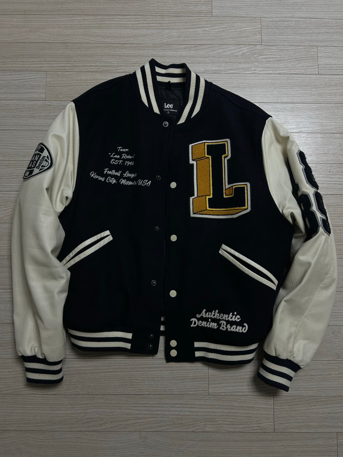 리 바시티 자켓 네이비 [s] 상품이미지2