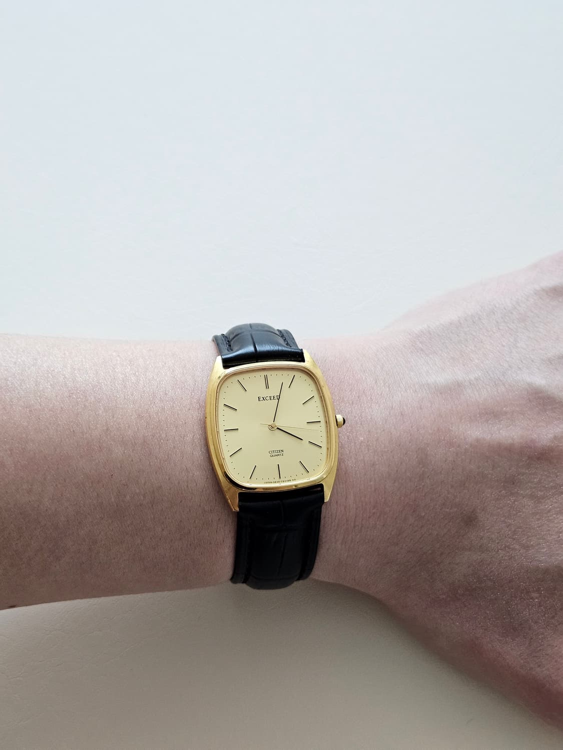 빈티지 시티즌 Exceed 금장 가죽 시계 상품이미지2